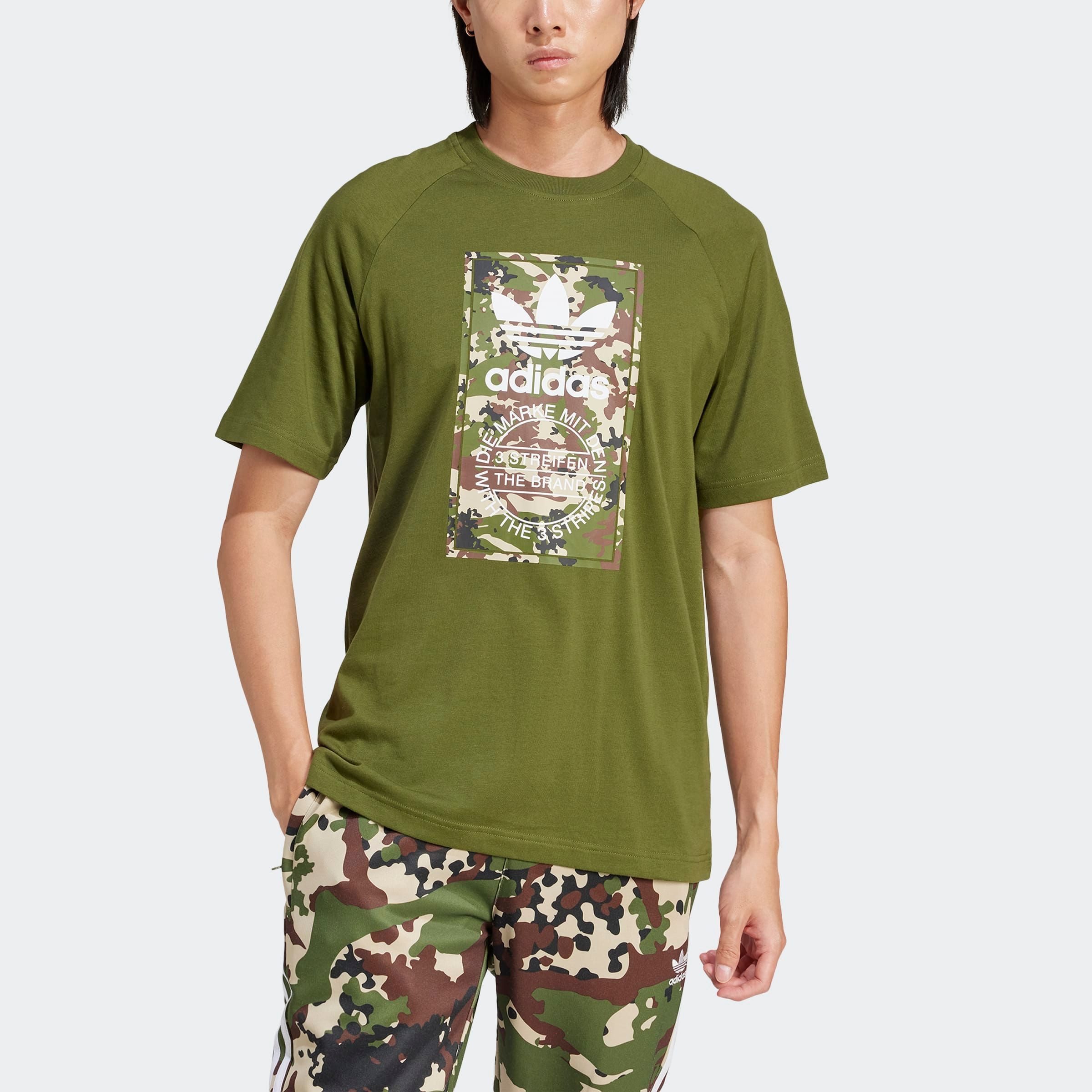 adidas Originals T-Shirt CAMO TONGUE TEE sportlicher Stil, Kurzarm, aus Bau günstig online kaufen