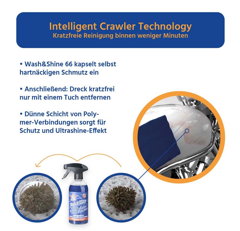 Thumbnail - Shinykings Wash & Shine BIKE - Schnellreiniger - 0,5 Liter + Spezialtuch Insektenentferner