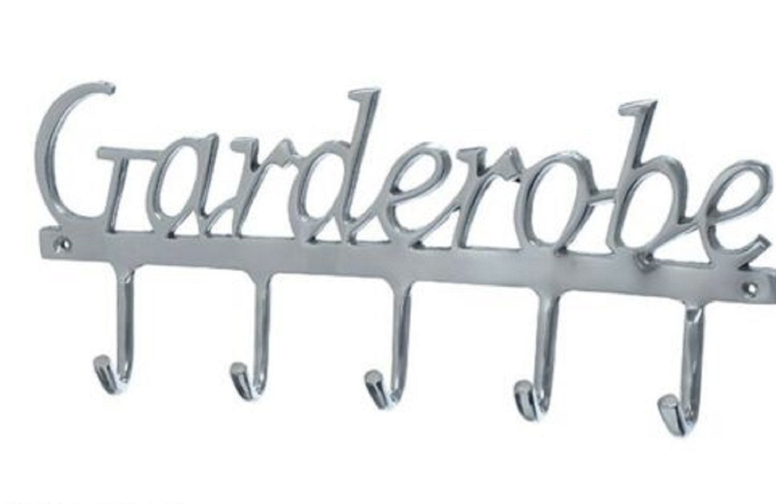 BOLTZE GRUPPE GmbH Dekohaken Garderobe Schriftzug silber Aluminium L.38 cm