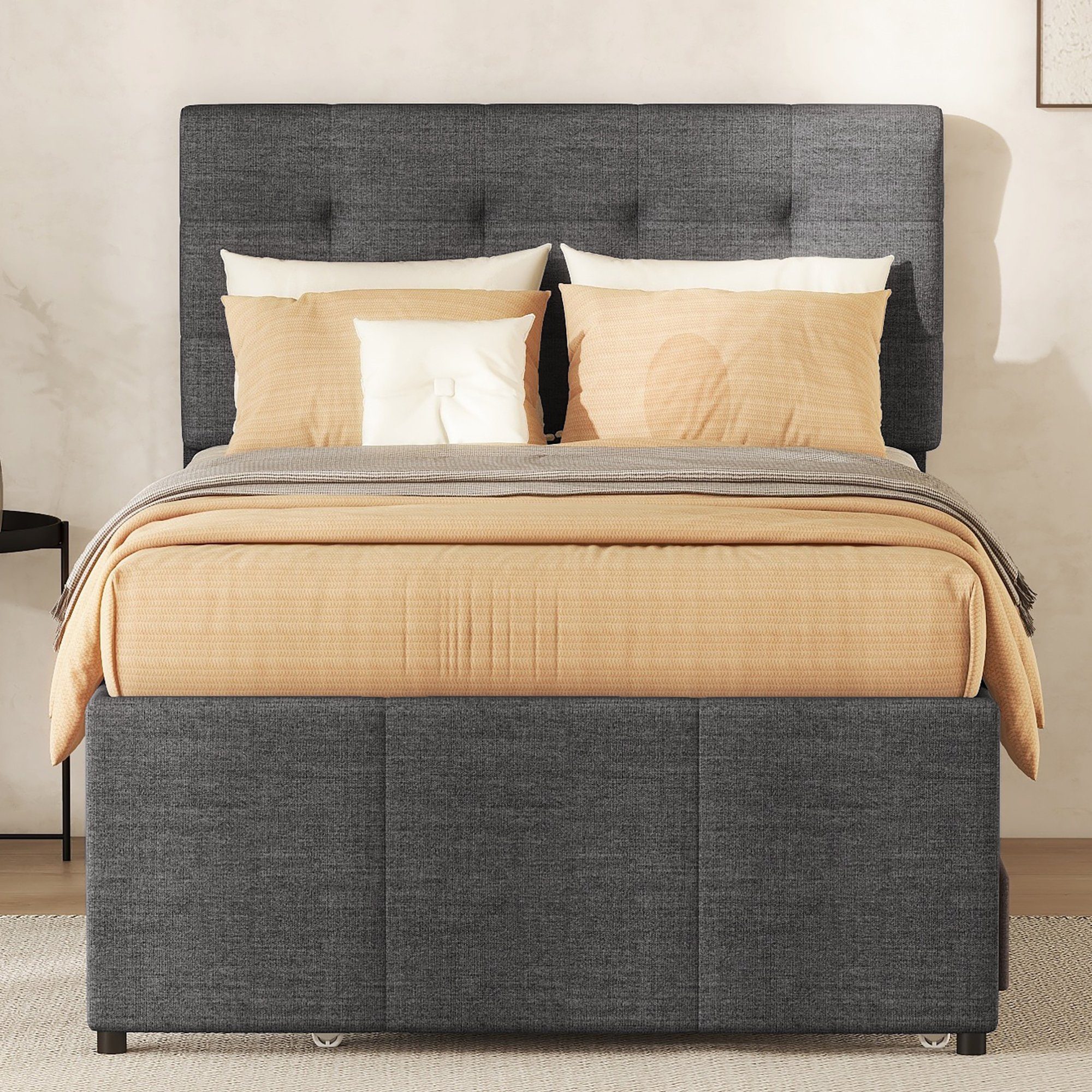 OKWISH Polsterbett Doppelbett, Familienbett, Ehebett, ausziehbares günstig online kaufen