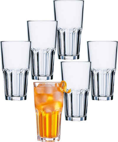 Emilja Longdrinkglas Granity Glas 31cl - 6 Stück Longdrinkglas Wasserglas