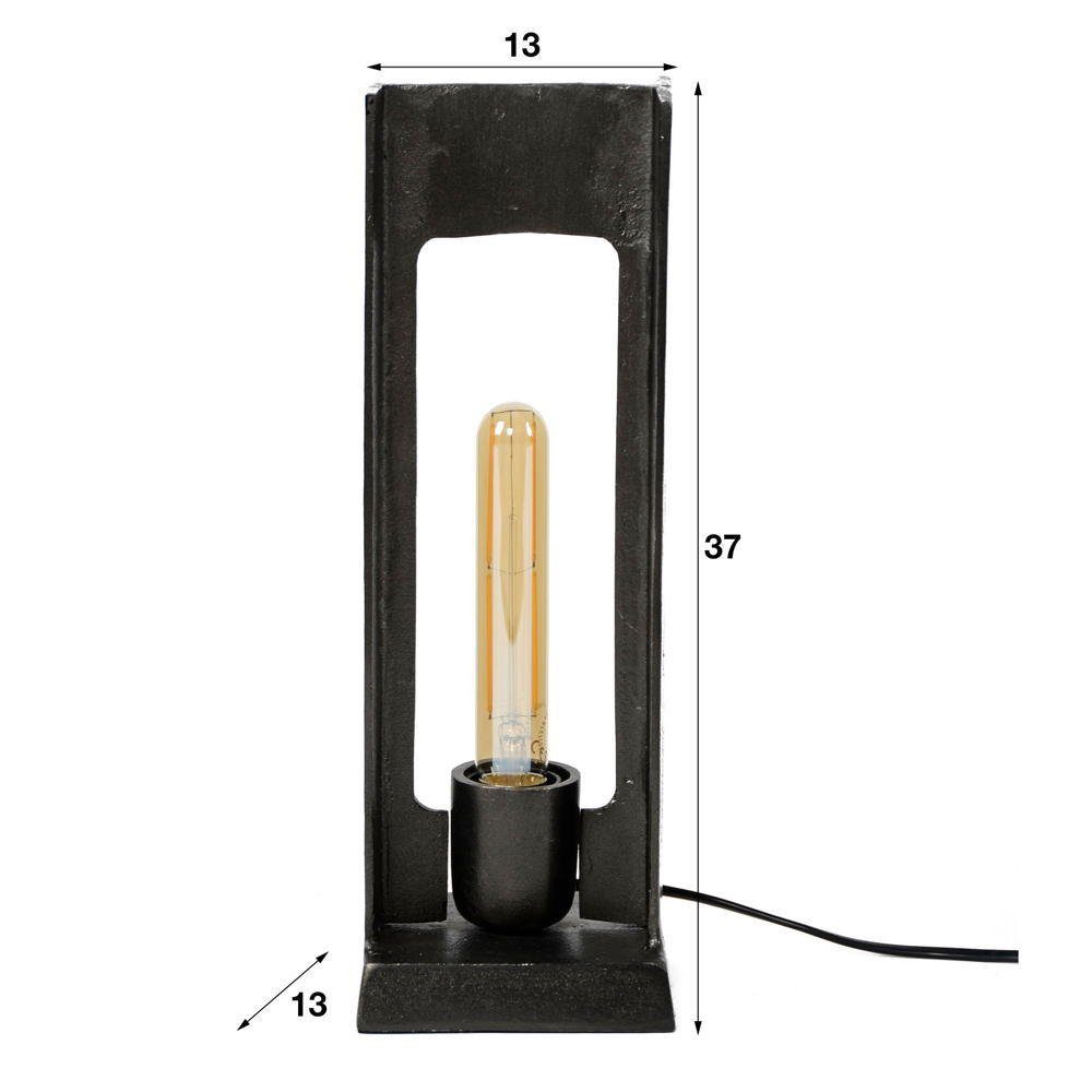 Hanno Tischleuchte, Nachttischlampe, E27, Angabe, keine Tischleuchte Tischlampe warmweiss, in Schwarz Nein, famlights enthalten: Tischleuchte, und Nickel-gebürstet Leuchtmittel