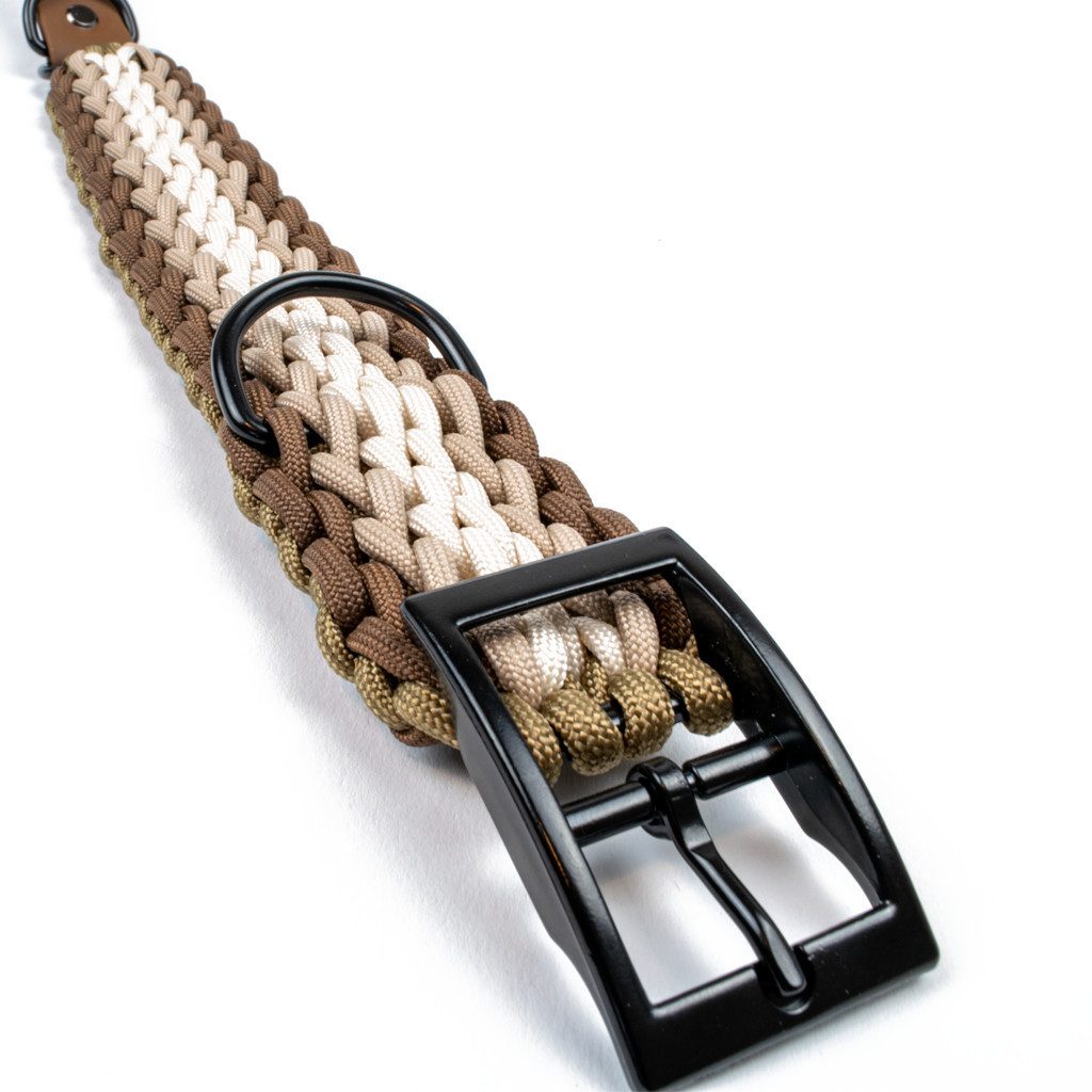 Tierluxe Hunde-Halsband Natur, Paracord, Handgemacht