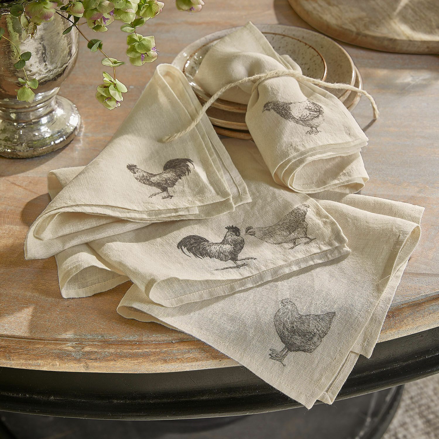 Mirabeau Stoffserviette Serviette 4er Set Walorine creme