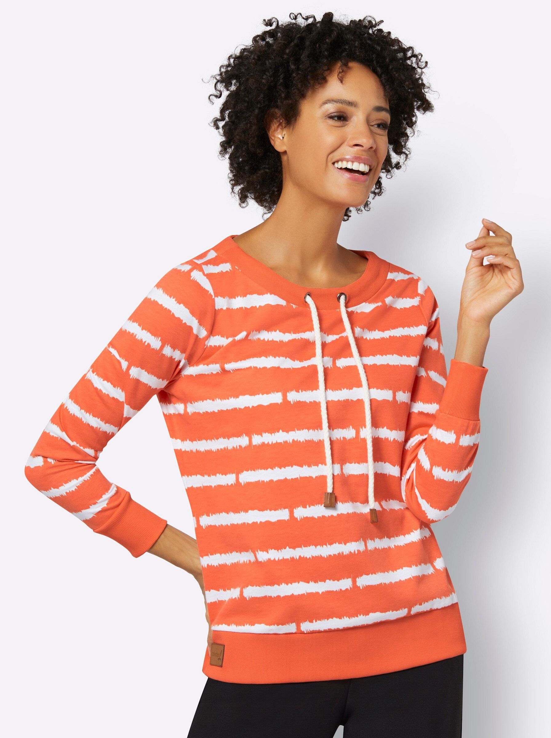 WITT WEIDEN Sweater orange-ecru | Sweatshirts