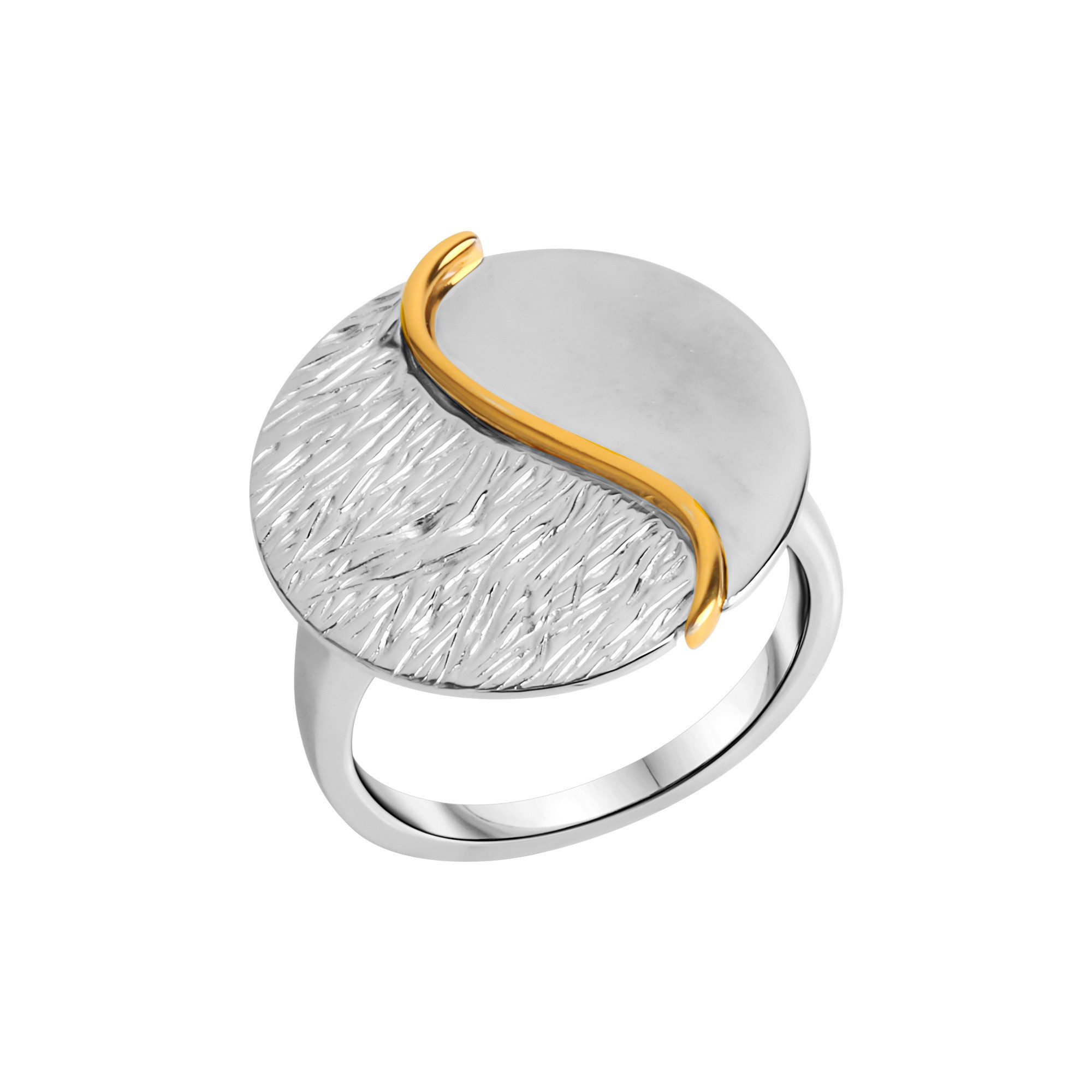 Vivance Fingerring 925/- Sterlingsilber rhodiniert teils vergoldet günstig online kaufen