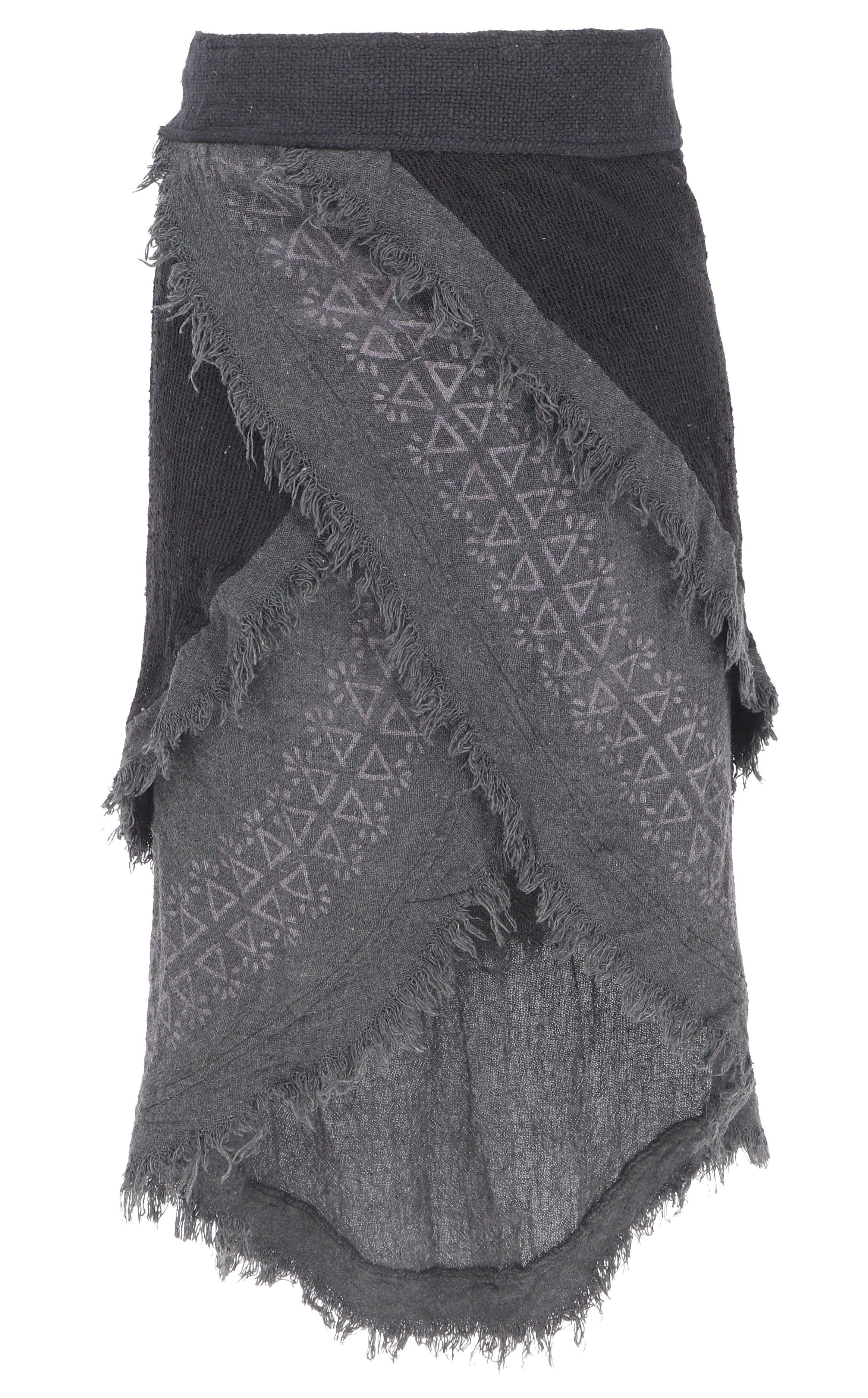 Guru-Shop Minirock Goa Wickelrock, Tribal Lagenlook günstig online kaufen