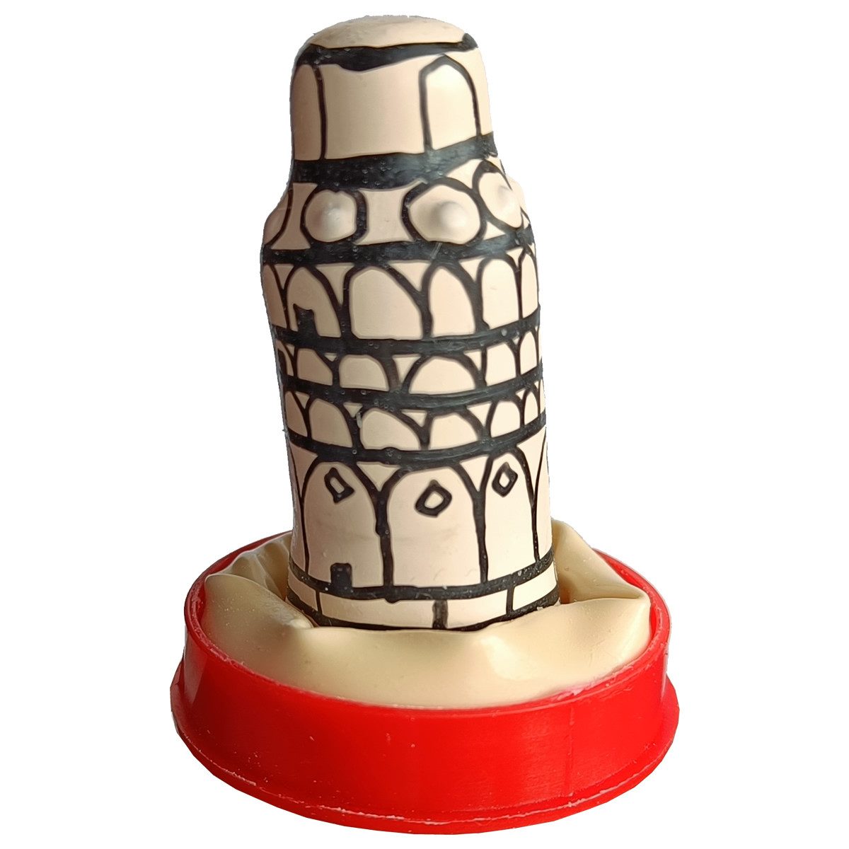 ERCO Kondome Scherzkondom Städte Schiefer Turm von Pisa, 1 St., handbemalter Scherzartikel