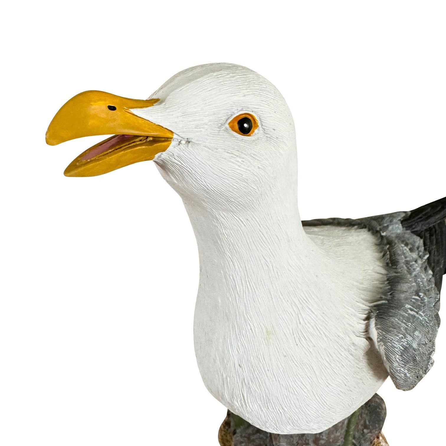 Online-Fuchs Dekofigur Möwe Fiete für außen geeignet - Martime Dekoration, Teichdeko (Gartenfiguren), 28 cm groß – Bild 4 von 5