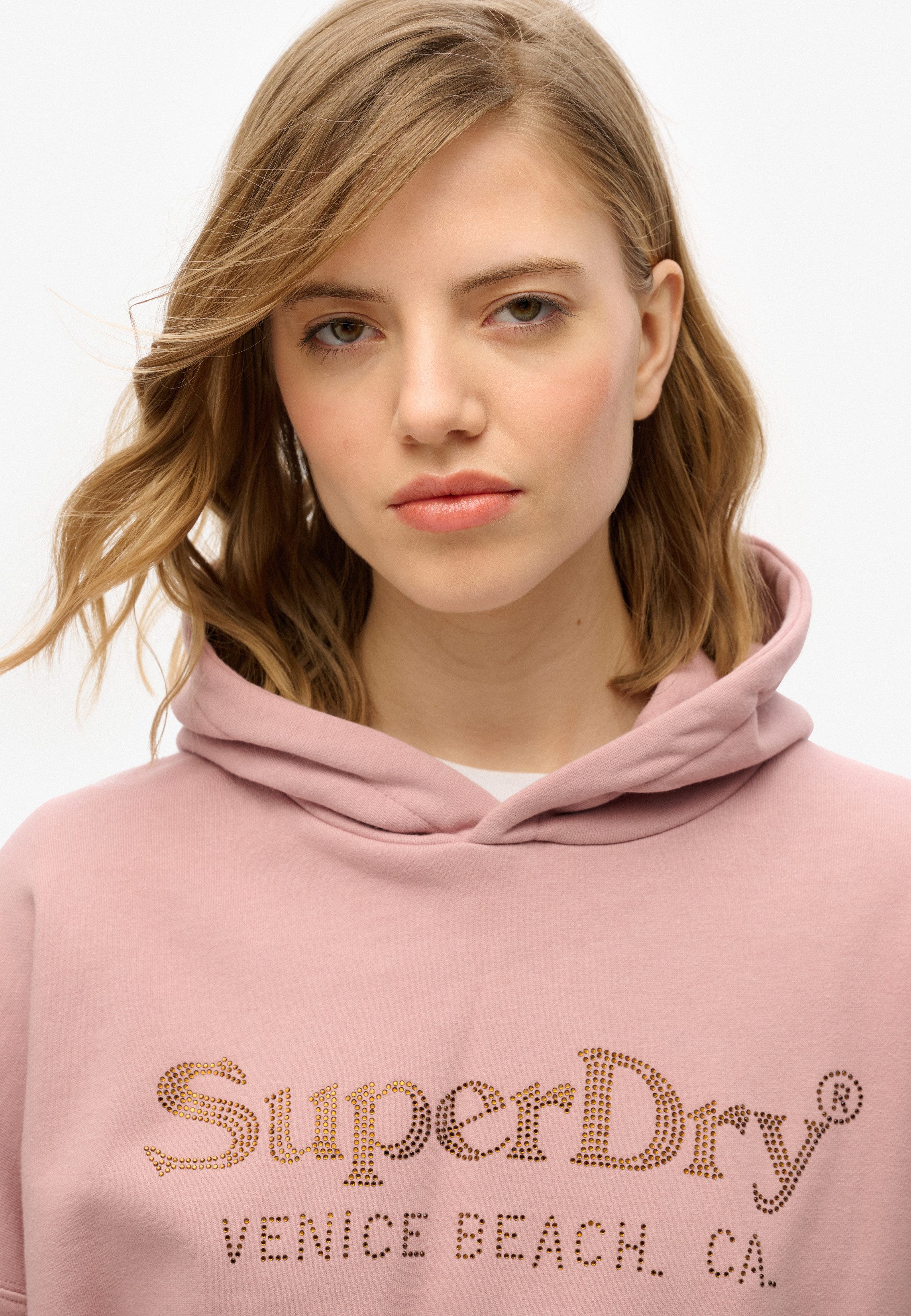 Superdry Kapuzensweatshirt VENUE METALLIC RELAXED HOOD