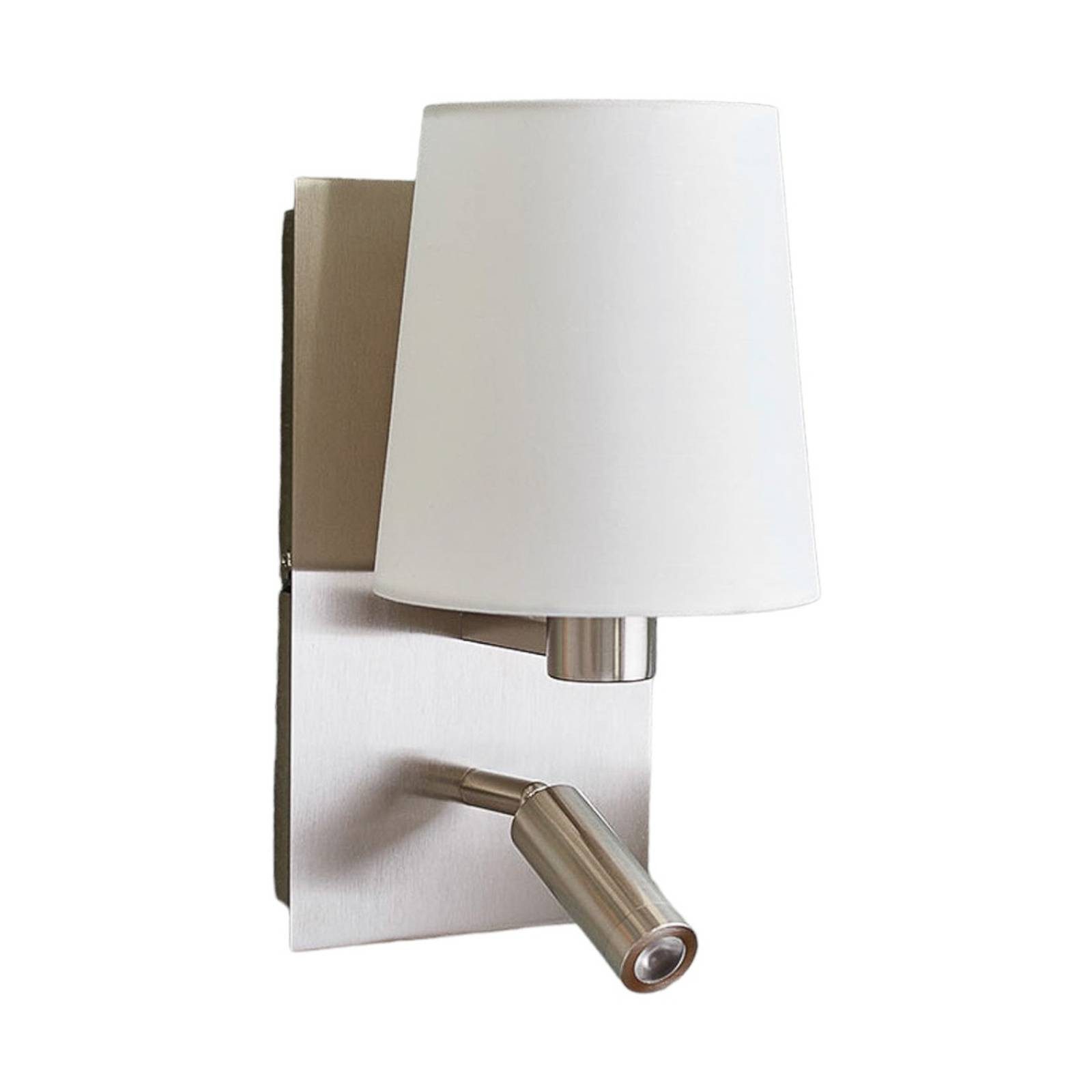 Lindby Wandleuchte Aiden, Alu warmweiß IP20, 1 x 10 W E14 (exkl) + 1 x 3 W LED (inkl), warmweiß