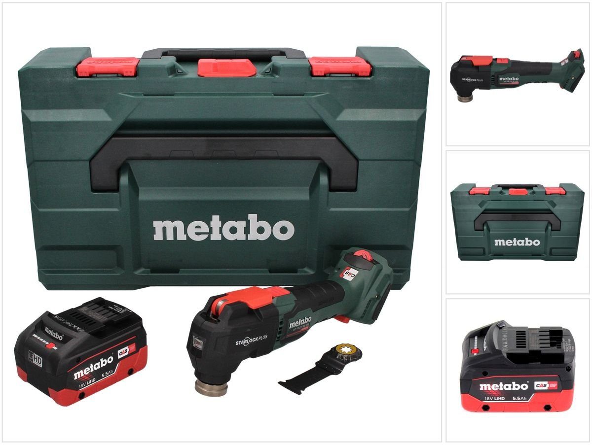 metabo Akku-Multifunktionswerkzeug MT 18 LTX BL QSL Akku Multitool 18 V Brushless Starlock Plus + 1x Akk