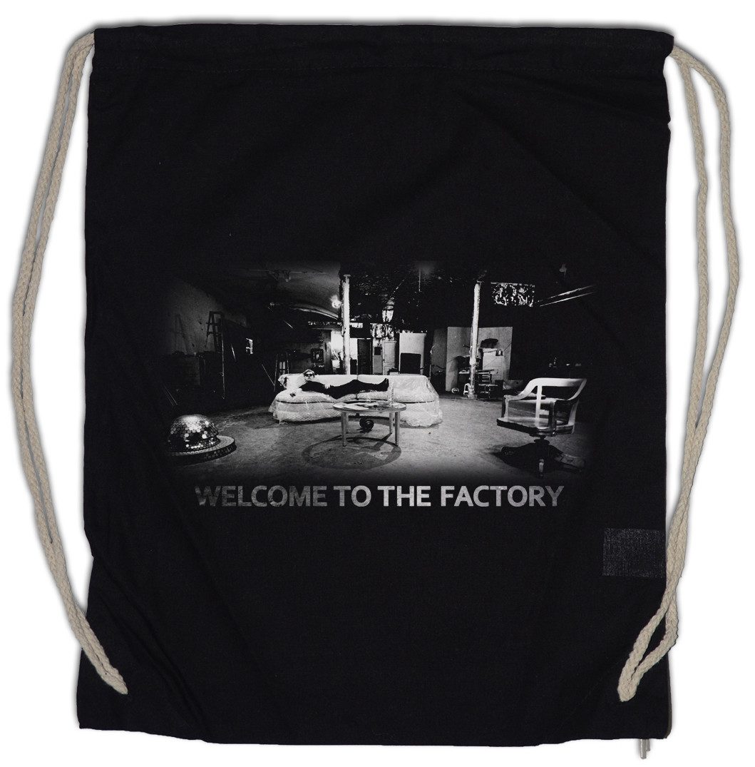 Urban Backwoods Turnbeutel Welcome To The Factory Turnbeutel New York Andy Pop Art Picture Velvet (1-tlg), Lou Warhol NYC Movie