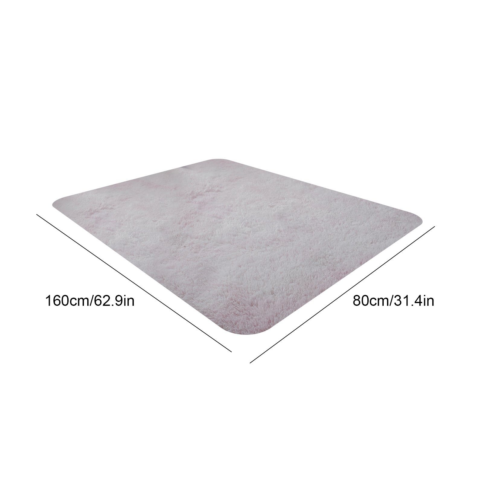 Hochflor-Teppich Hochflor Teppich Wohnzimmerteppich Schlafzimmer Größe Teppiche Bettvorleger, Hellpink OKWISH, Shaggy, Kunstfell, Fellteppich Schlafzimmer, für 4 Wohnzimmer