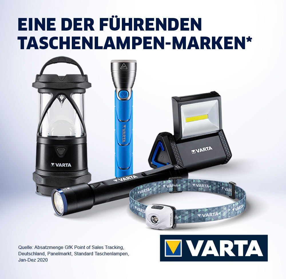 VARTA Multi LED Taschenlampe LEDs mit F10 VARTA Taschenlampe 5 Day Light