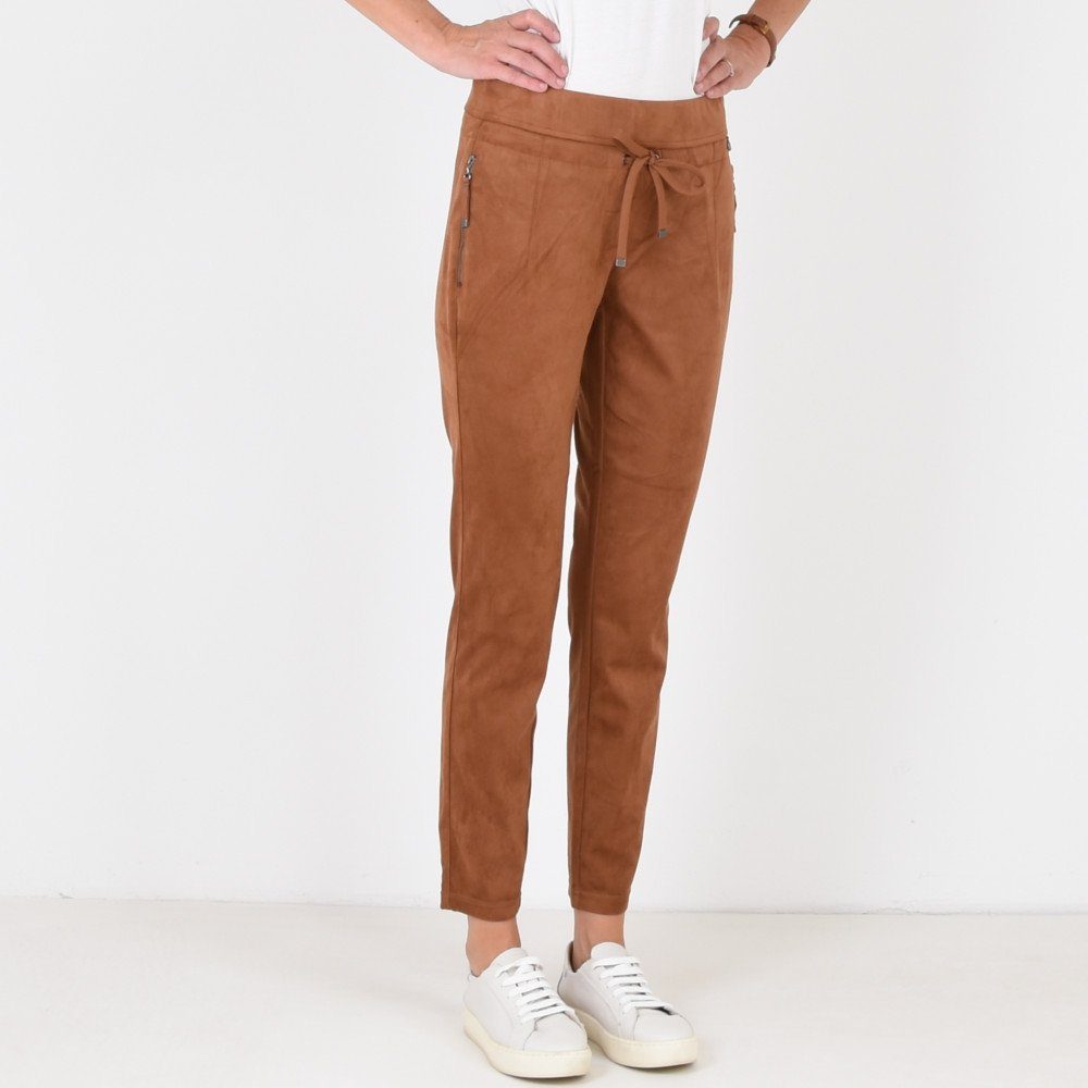 Stretch-Jeans BUENA VISTA JOGG PANTS cognac 2209 B5798 9247.4765 - Vegan Velour