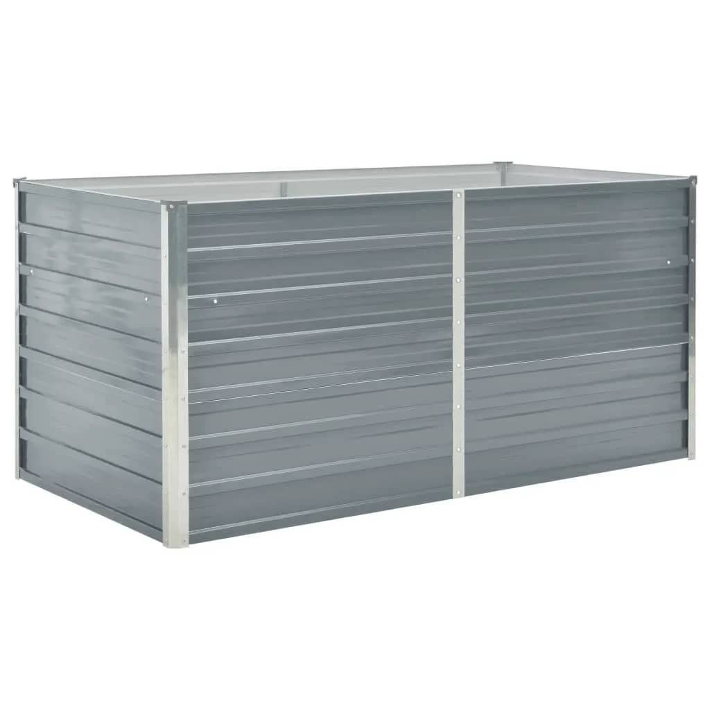 furnicato Hochbeet 160 x 80 x 77 cm Verzinkter Stahl Grau