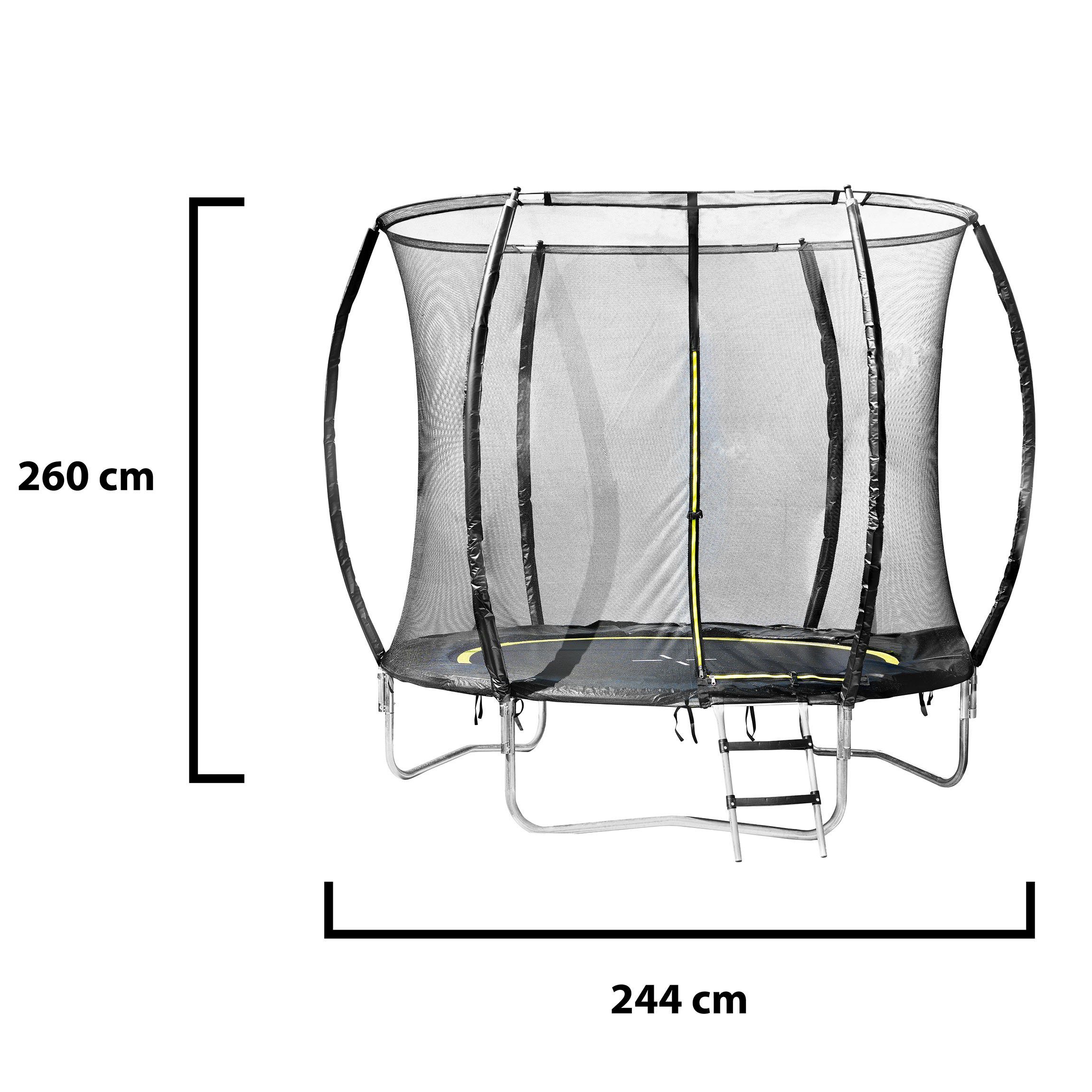 Kinder schwarz Trampolin, Gartentrampolin Gartenfreude (1)