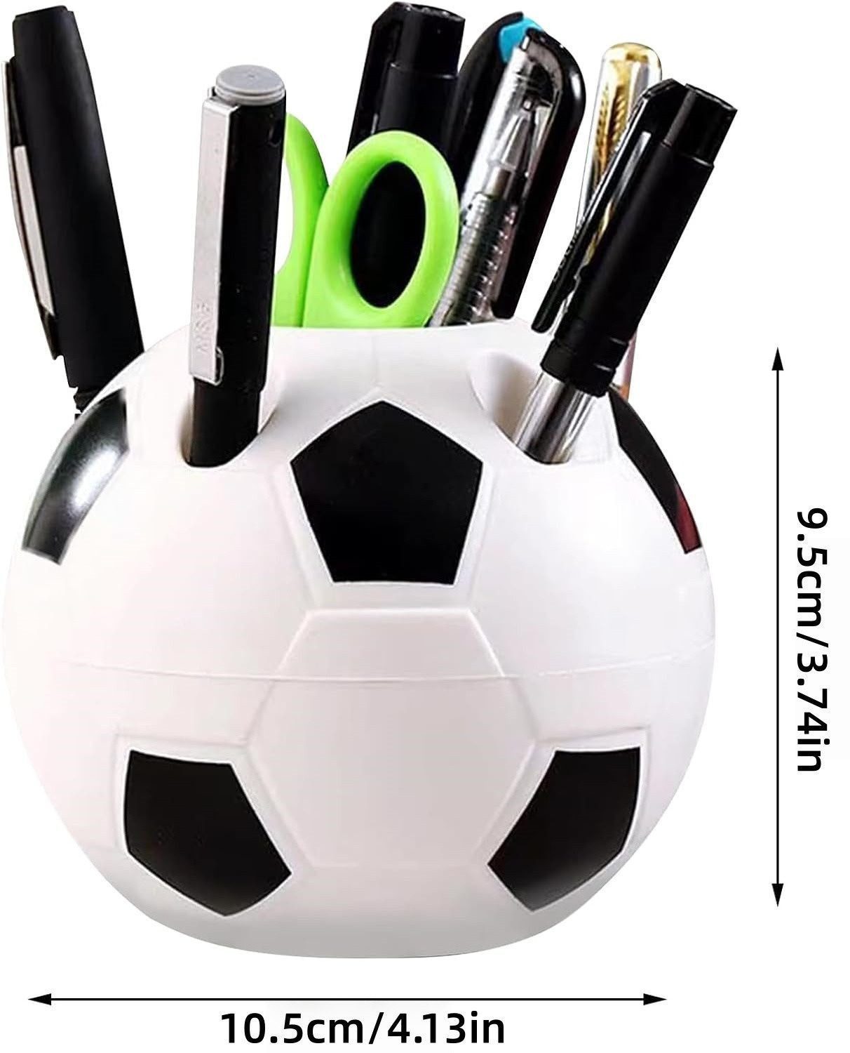 FOUORTUNATE-BEE Organizer Fußball Stiftehalter für Schreibtisch, ideal für Schule & Büro (1 St), Stiftebox im Fußball-Design, Geschenk für Schule und Geburtstag – Bild 2 von 5