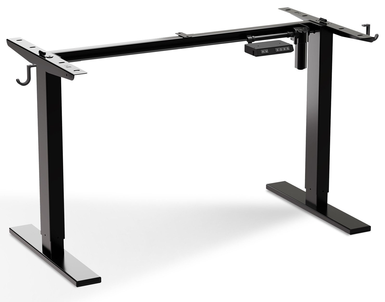 HOMAVO Schreibtisch Elektrisch höhenverstellbares Tischgestell (USB- & Type-C-Anschlüsse, 1 Controller, 4 Lenkrollen und 2 Haken)