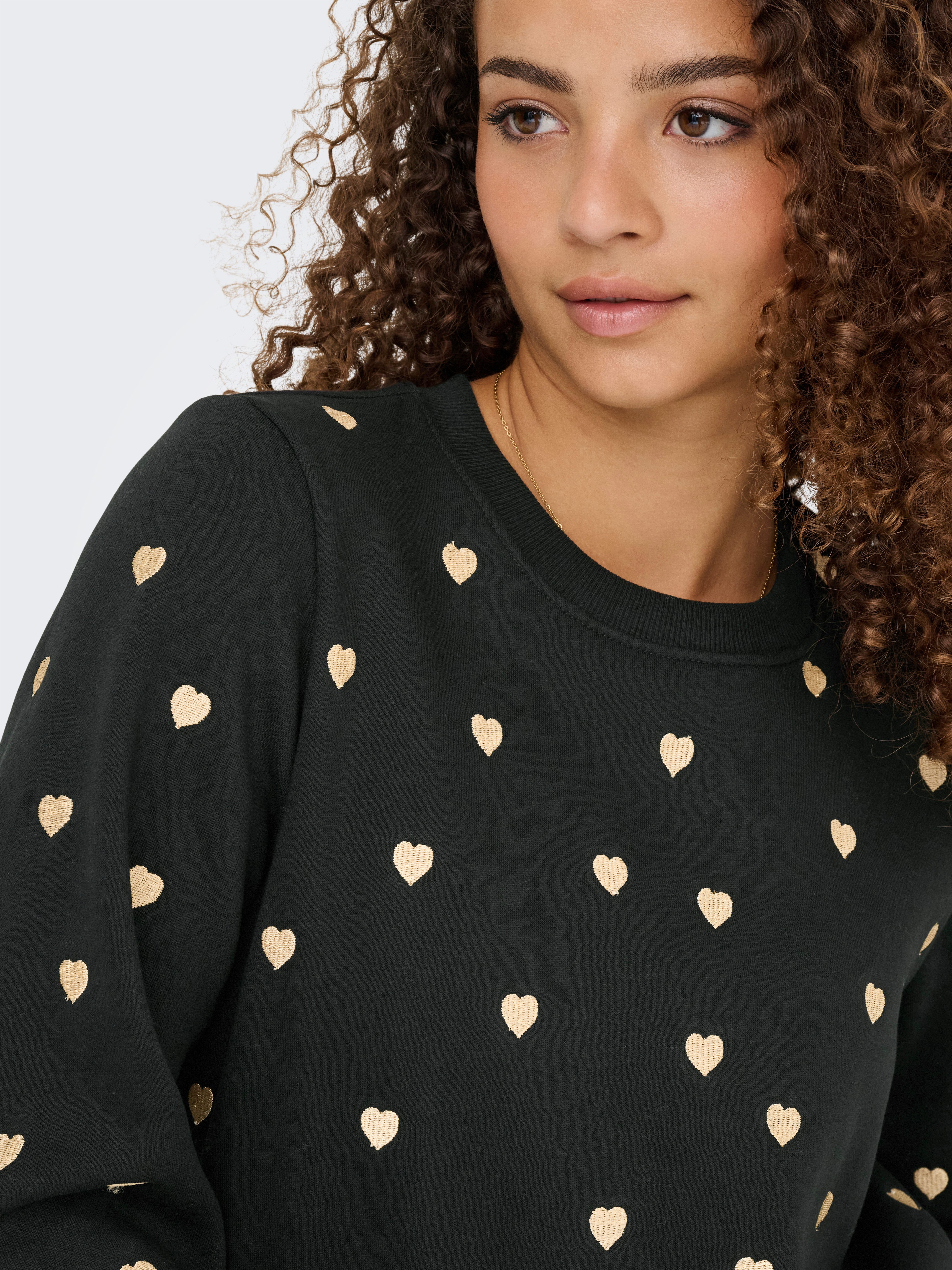 ONLY Sweatshirt ONLATIKA L/S O-NECK GLITTER EMB. BOX SWT