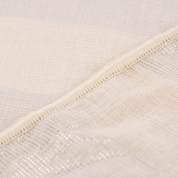 Meterware Rasch Textil Stores Shine Längsstreifen Leinenstruktur linen natur 30, halbtransparent, Kunstfaser, überbreit