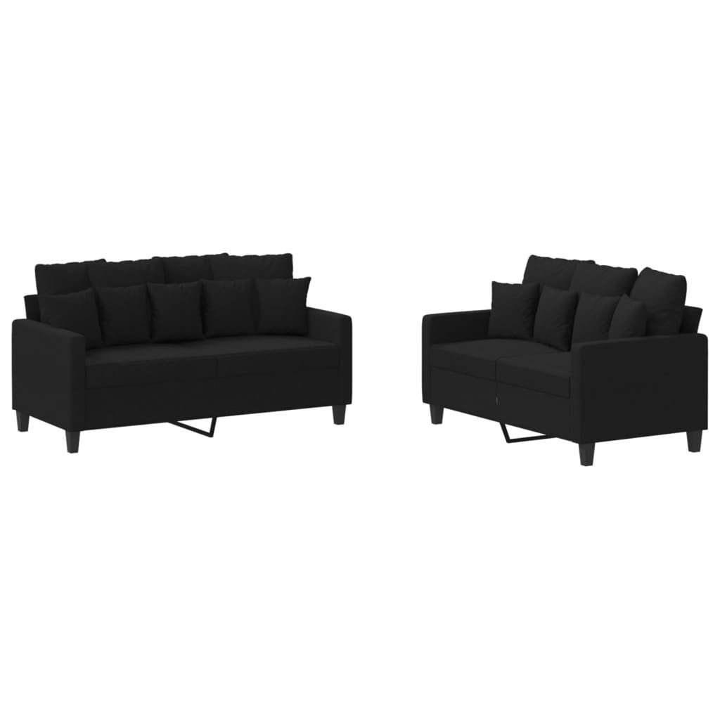 vidaXL Sofa 2-tlg. Sofagarnitur mit Kissen günstig online kaufen