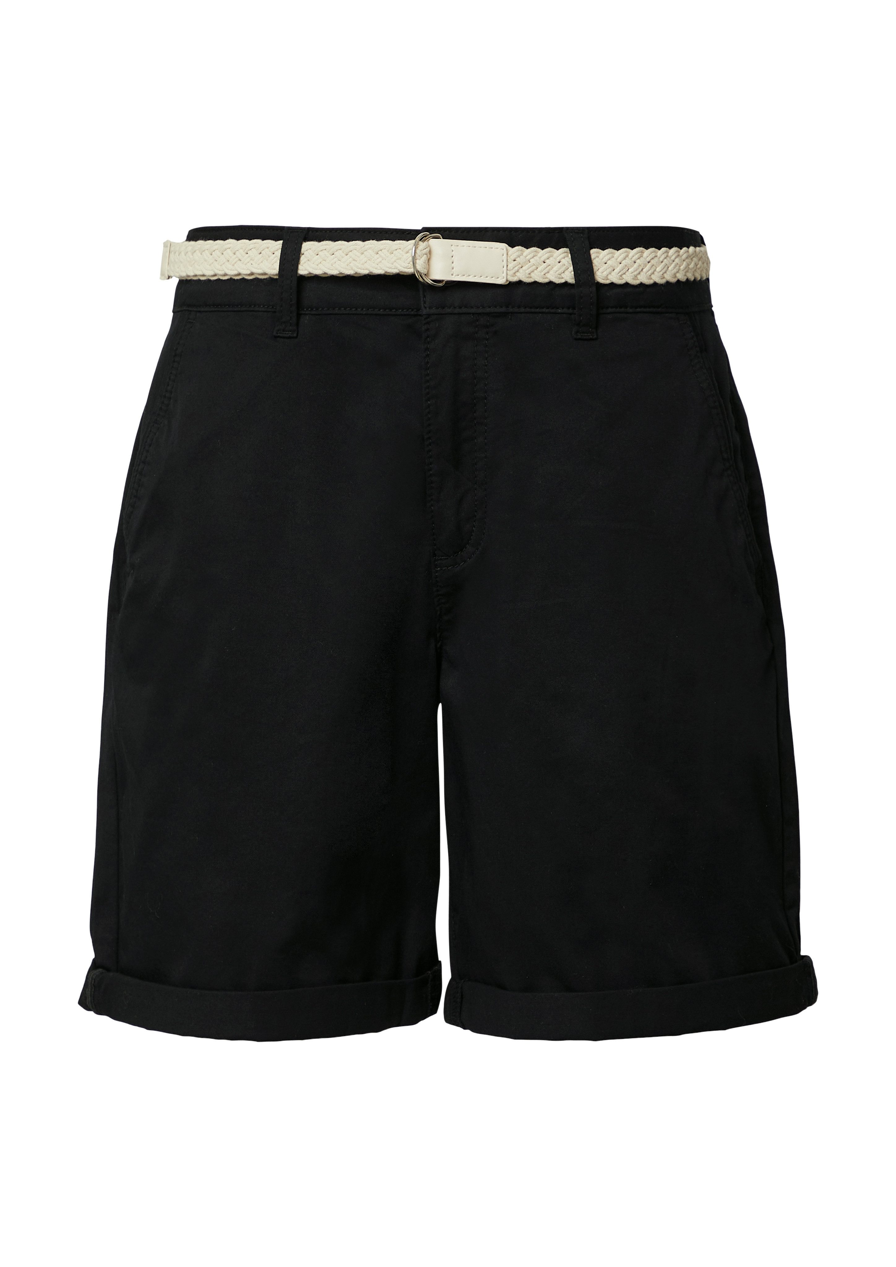 s.Oliver Chinoshorts Sommerhose mit geflochtenem Gürtel