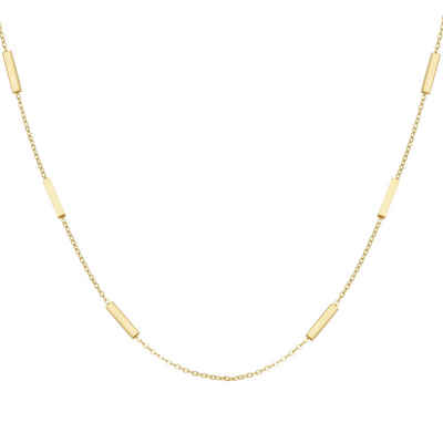 SPIEGELLUST Edelstahlkette, Minimalistische Halskette für Damen in Gold, Choker Kette Fein, 14 Karat Vergoldung