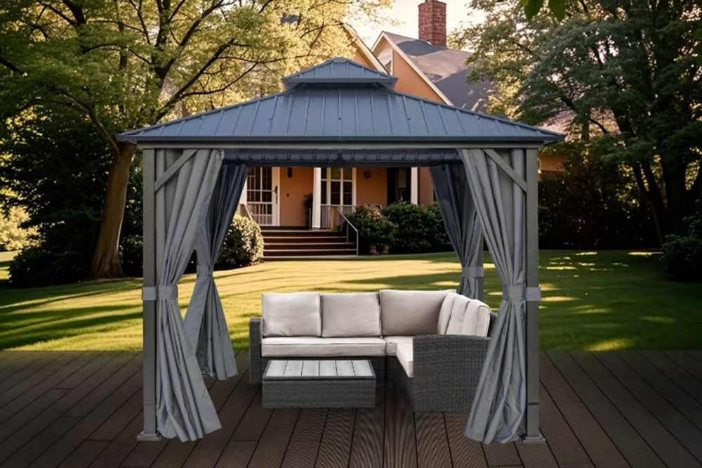 KONIFERA Pavillon Thasos, mit Doppeldach, in BxT: 300x300 cm und 400x300 cm günstig online kaufen