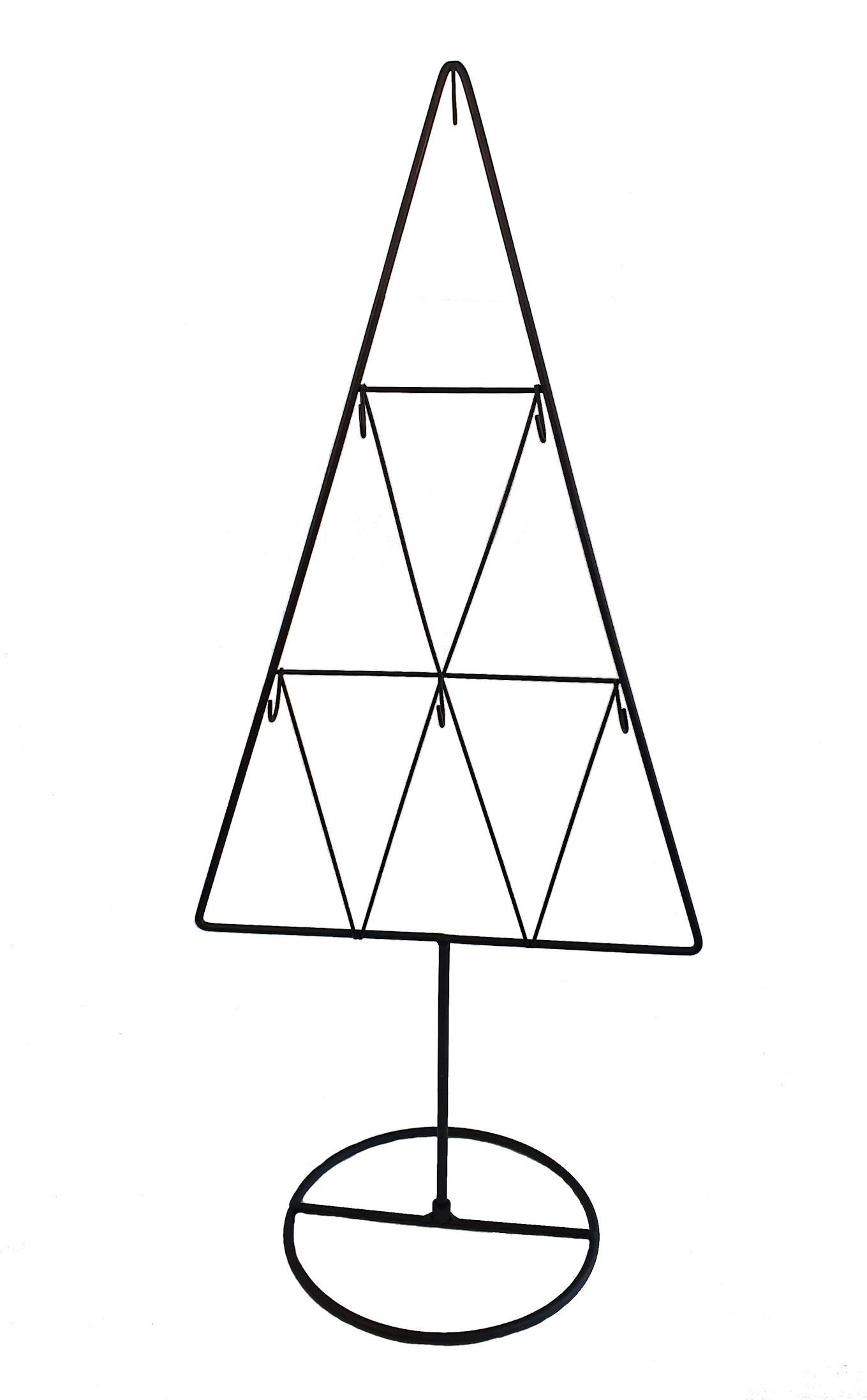 Spetebo Weihnachtskugelständer Kleiner Metall Tannenbaum mit 6 Haken