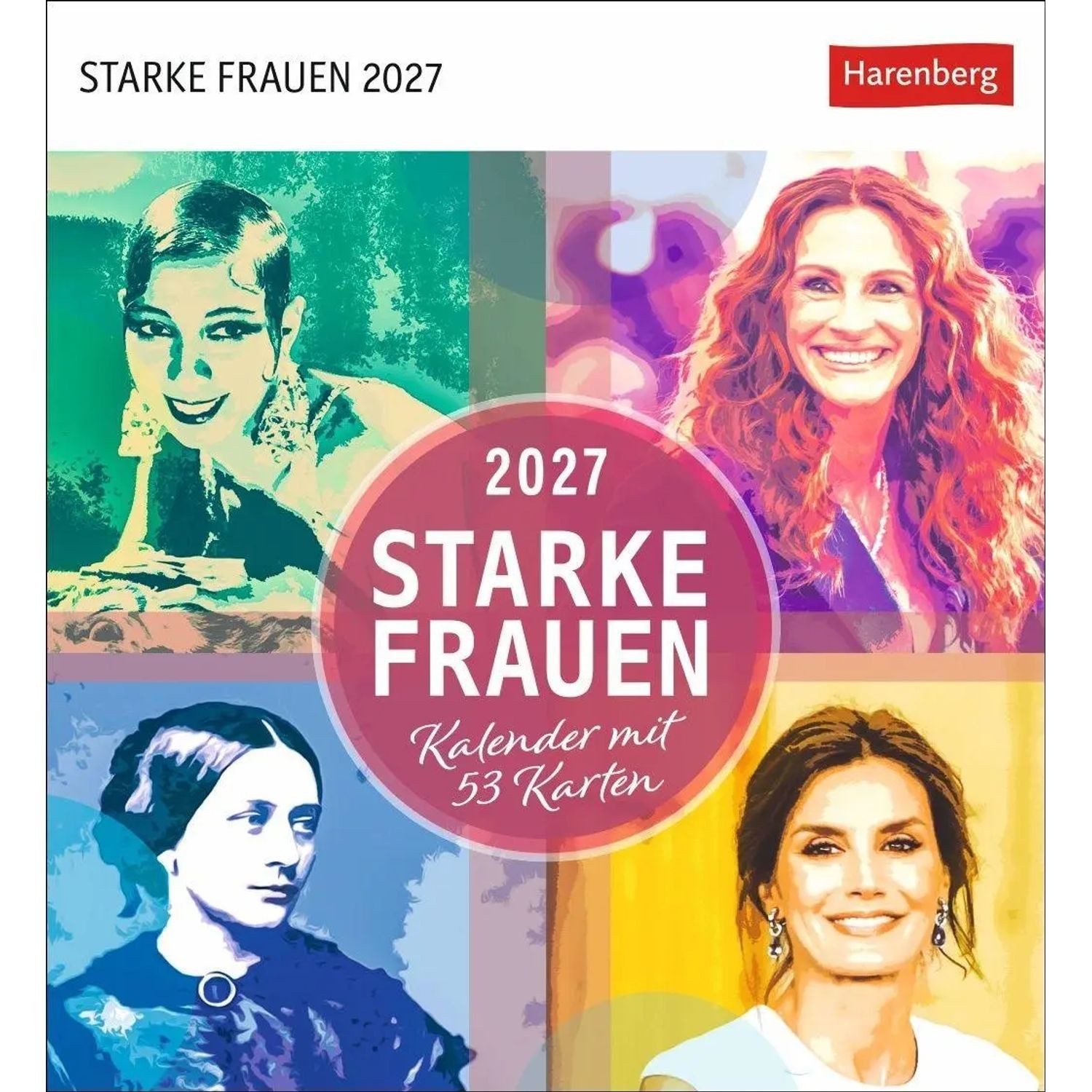 Harenberg Kalender Verlag Tischkalender Starke Frauen Postkartenkalender 2027 - Kalender mit 53 Karten