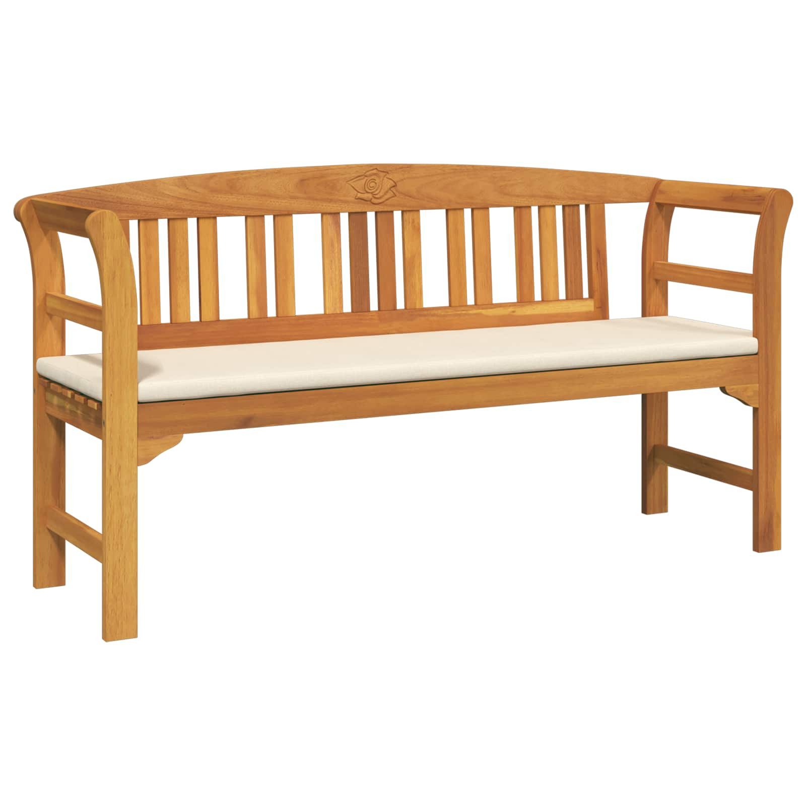 vidaXL Gartenbank Rosenbank Natur 157 x 46 x 82,5 cm Massivholz
