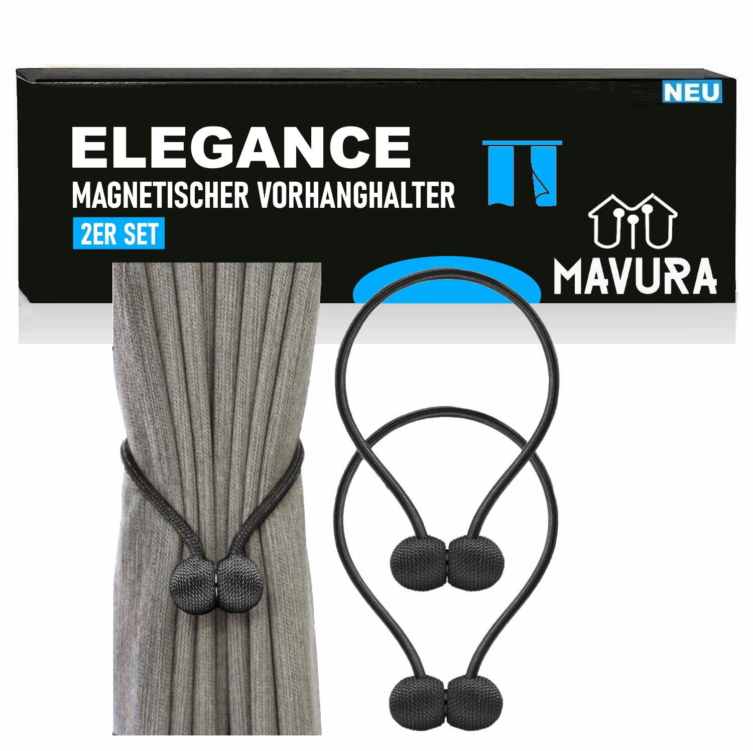 MAVURA Magnethalter für Gardinen ELEGANCE 2 günstig online kaufen
