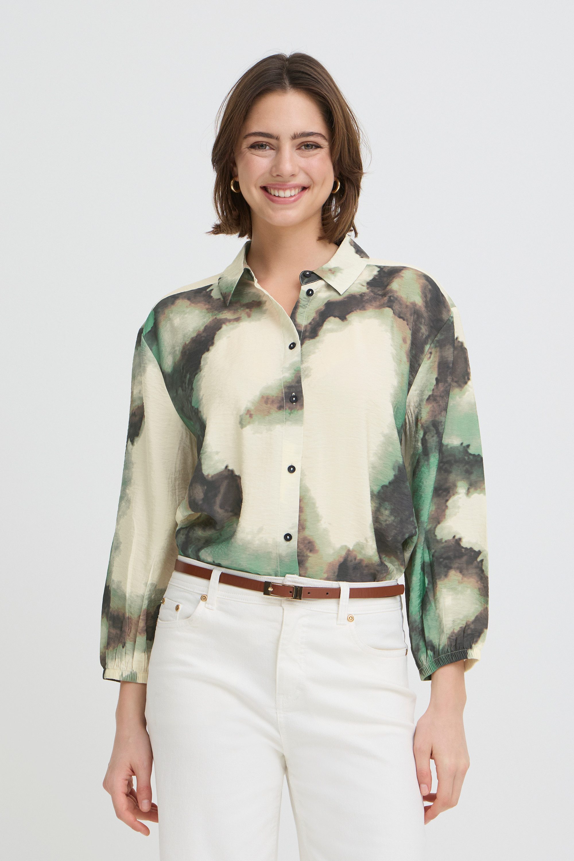 fransa Langarmhemd Halblange Ärmel FRAYLA