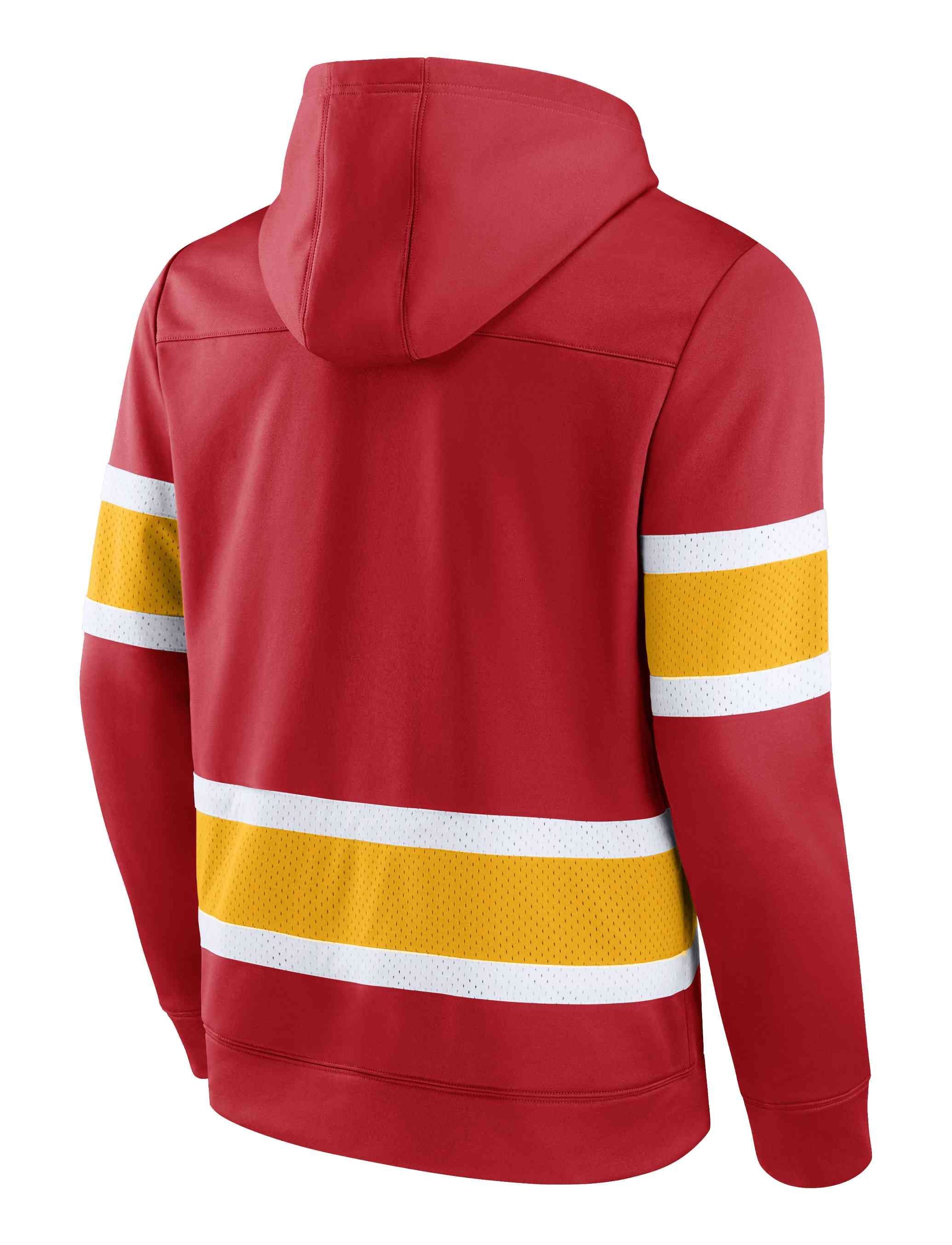 Iconic Exclusive NHL Hoodie Calgary Pullover Fanatics Flames