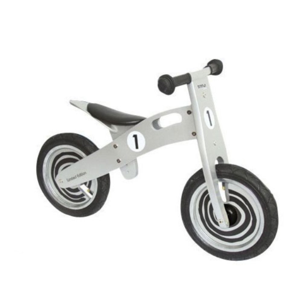 • EDITION Kinder Laufrad Balance Luftreifen LeNoSa / LIMITED bike • Silber Holz