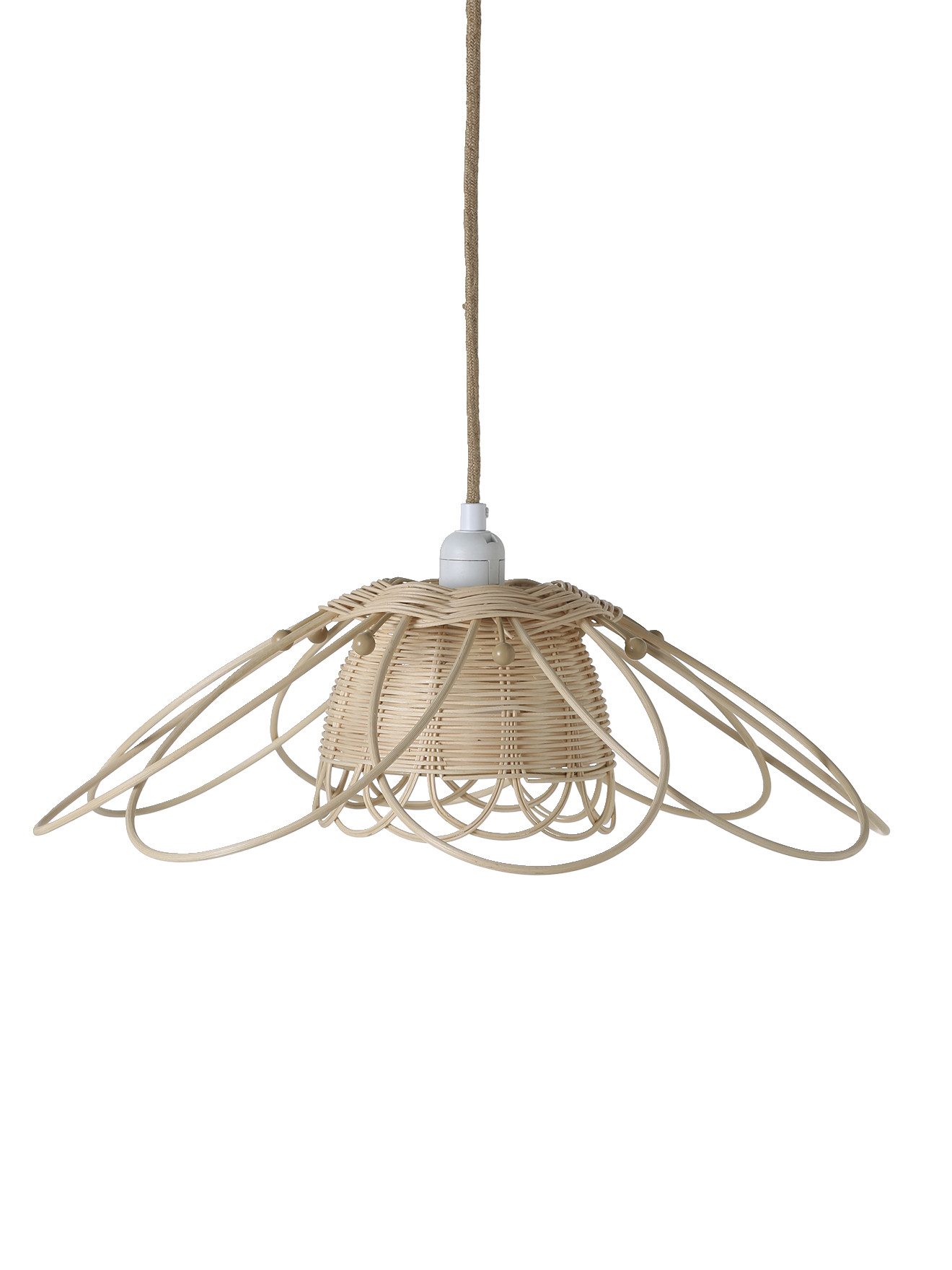 vertbaudet Lampenschirm Kinderzimmer Lampenschirm, aus Rattan in Blumenform günstig online kaufen