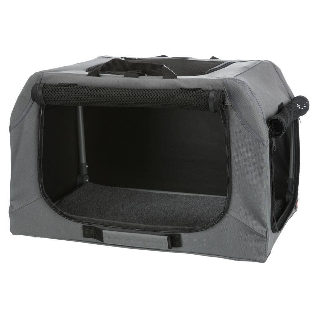 TRIXIE Hunde-Transportbox Hundebox Easy - grau - 50 × 33 × 36 cm