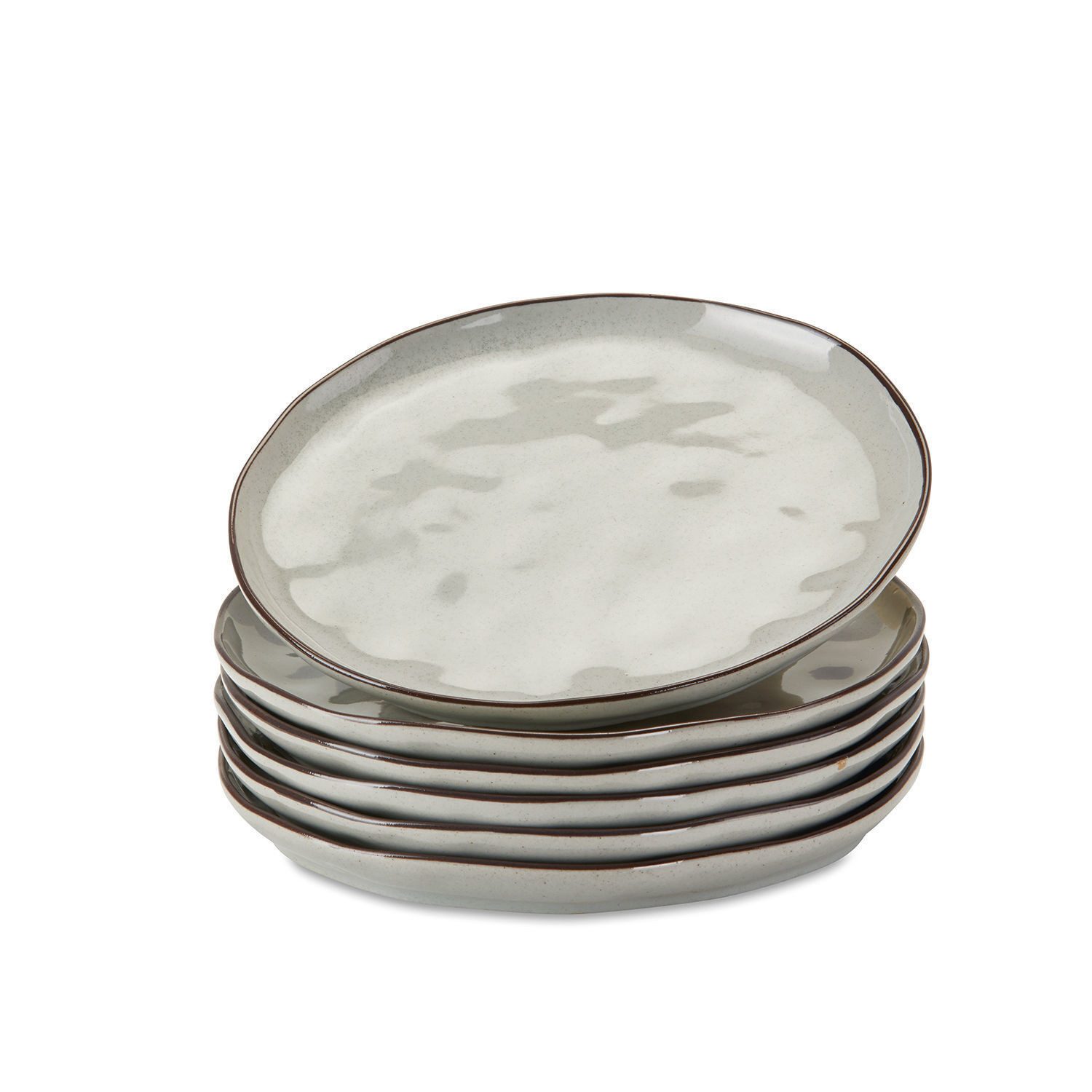 Mirabeau Geschirr-Set Dessertteller 6er Set Biarré grau, Steinzeug, none