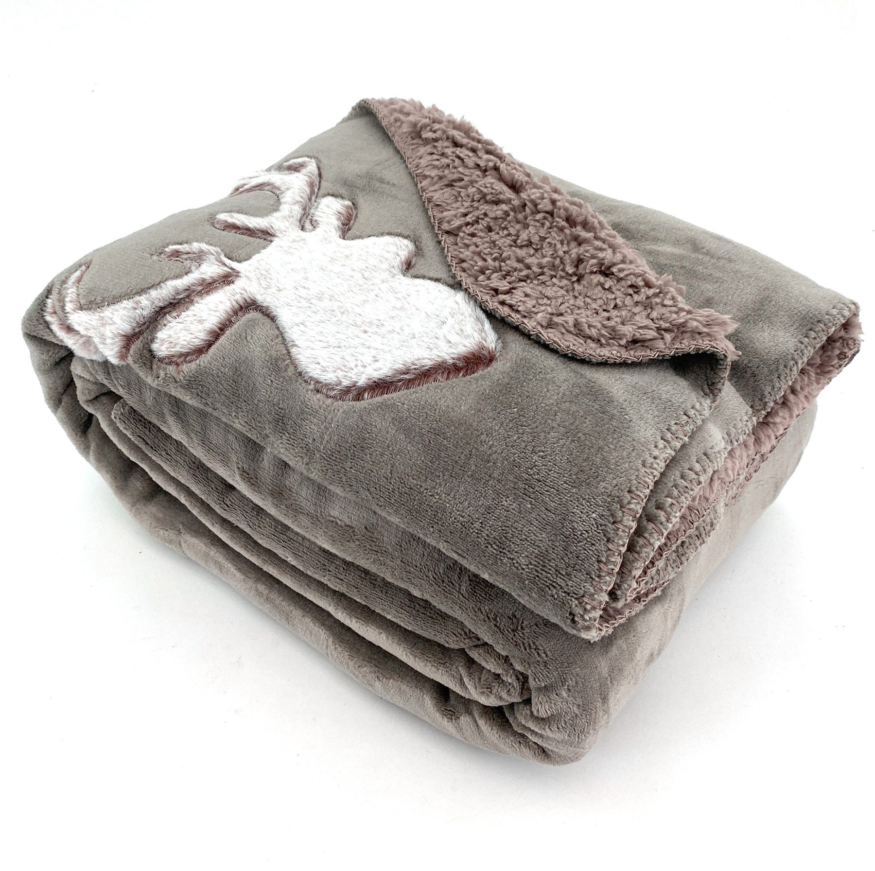 Wohndecke Kuscheldecke Hirsch Fell-Imitat Sofadecke Landhaus, heimtexland, günstig online kaufen