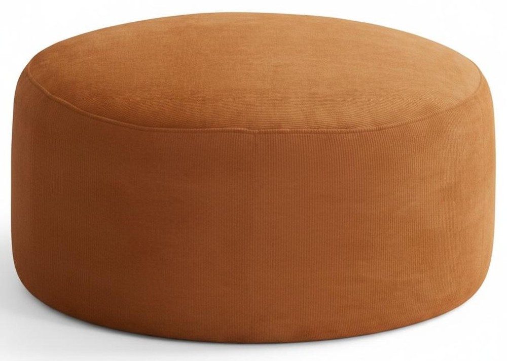 Xlmoebel Hocker Moderner runder Hocker in Orange mit weichem Textilbezug (1 St), Made in Europa