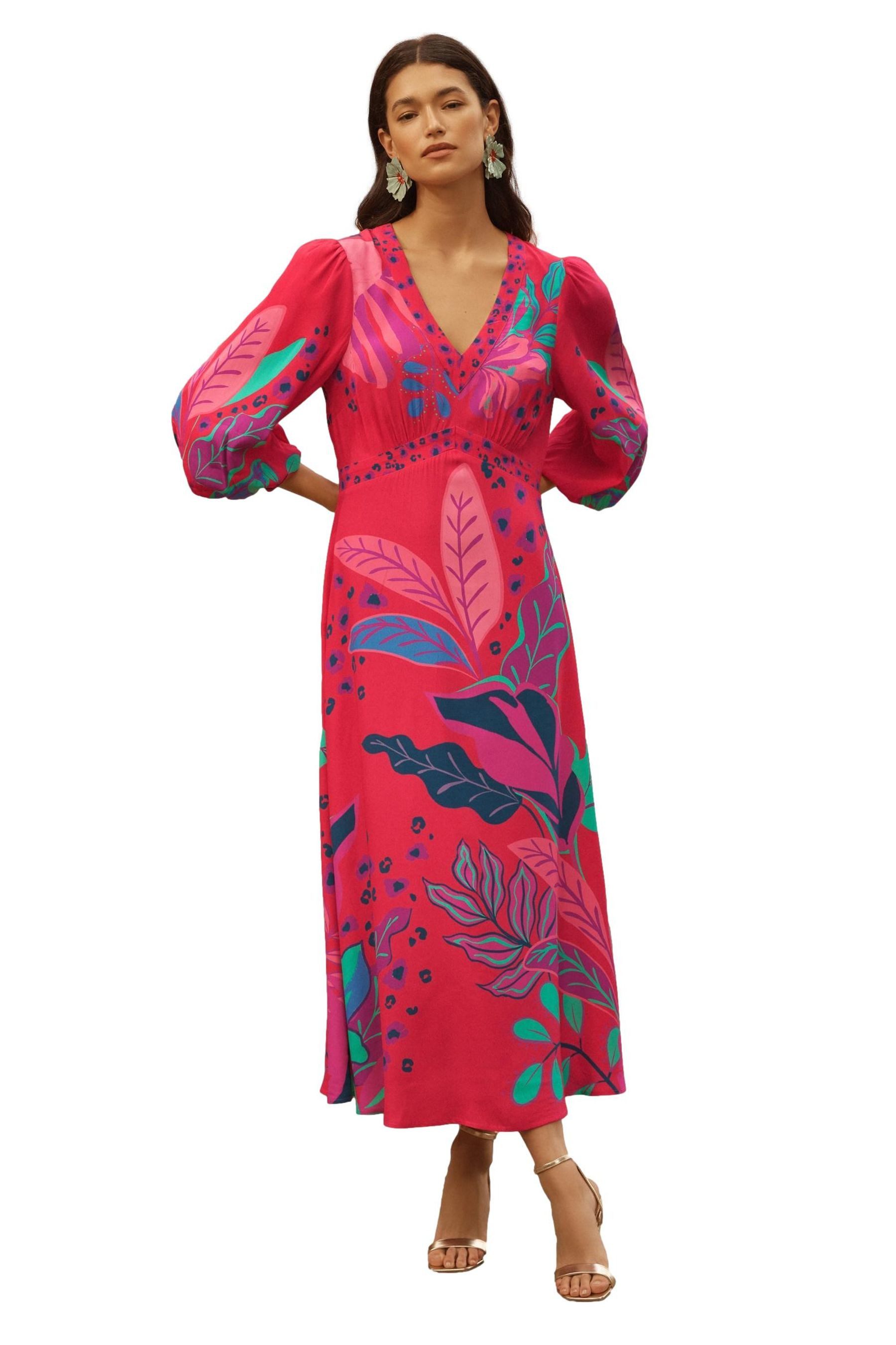 Love & Roses Midikleid Love & Roses Midikleid, Ballonärmel, Kurzgröße (1-tl günstig online kaufen