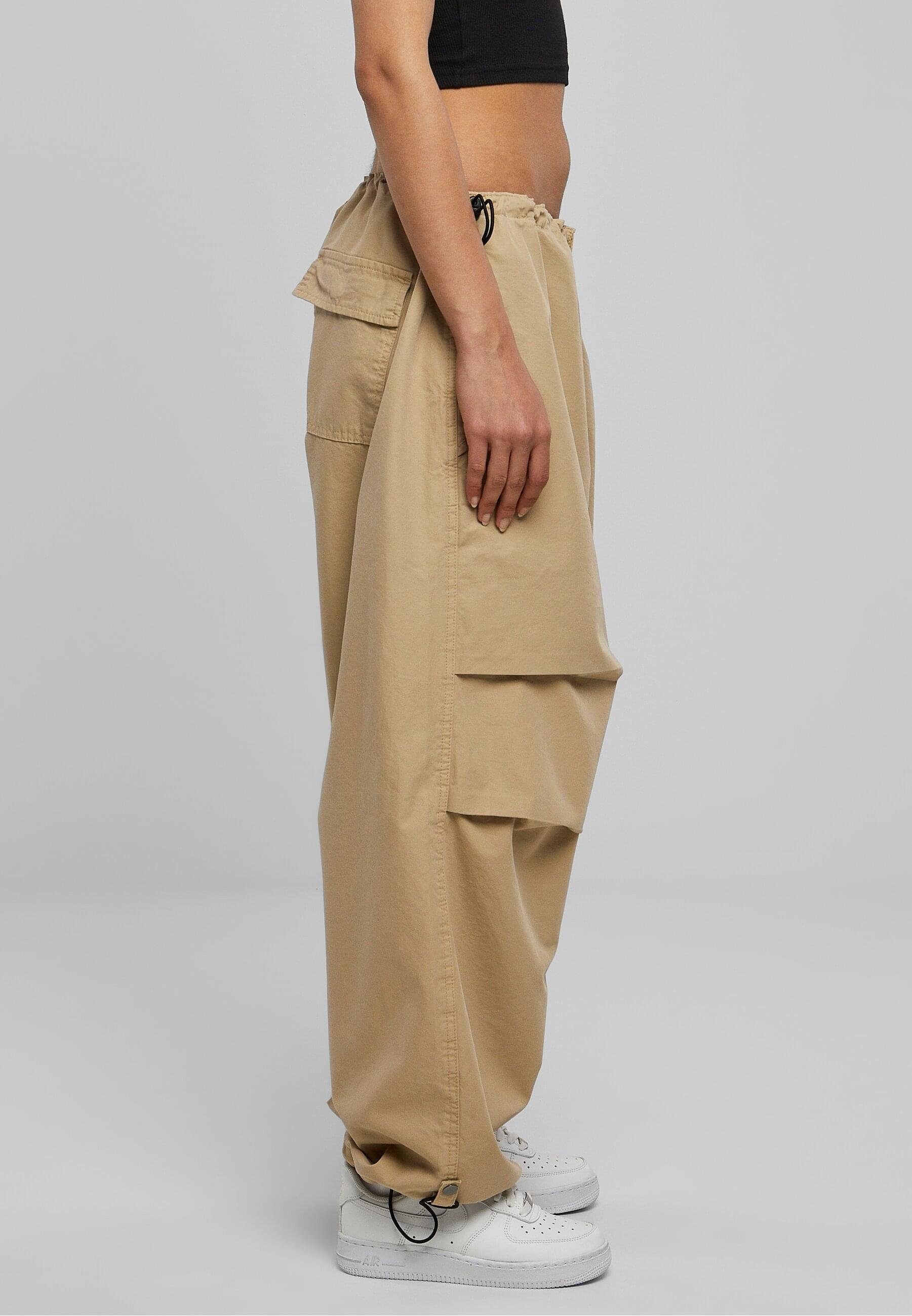 Damen Cotton (1-tlg) wetsand Jerseyhose Pants Parachute Ladies URBAN CLASSICS