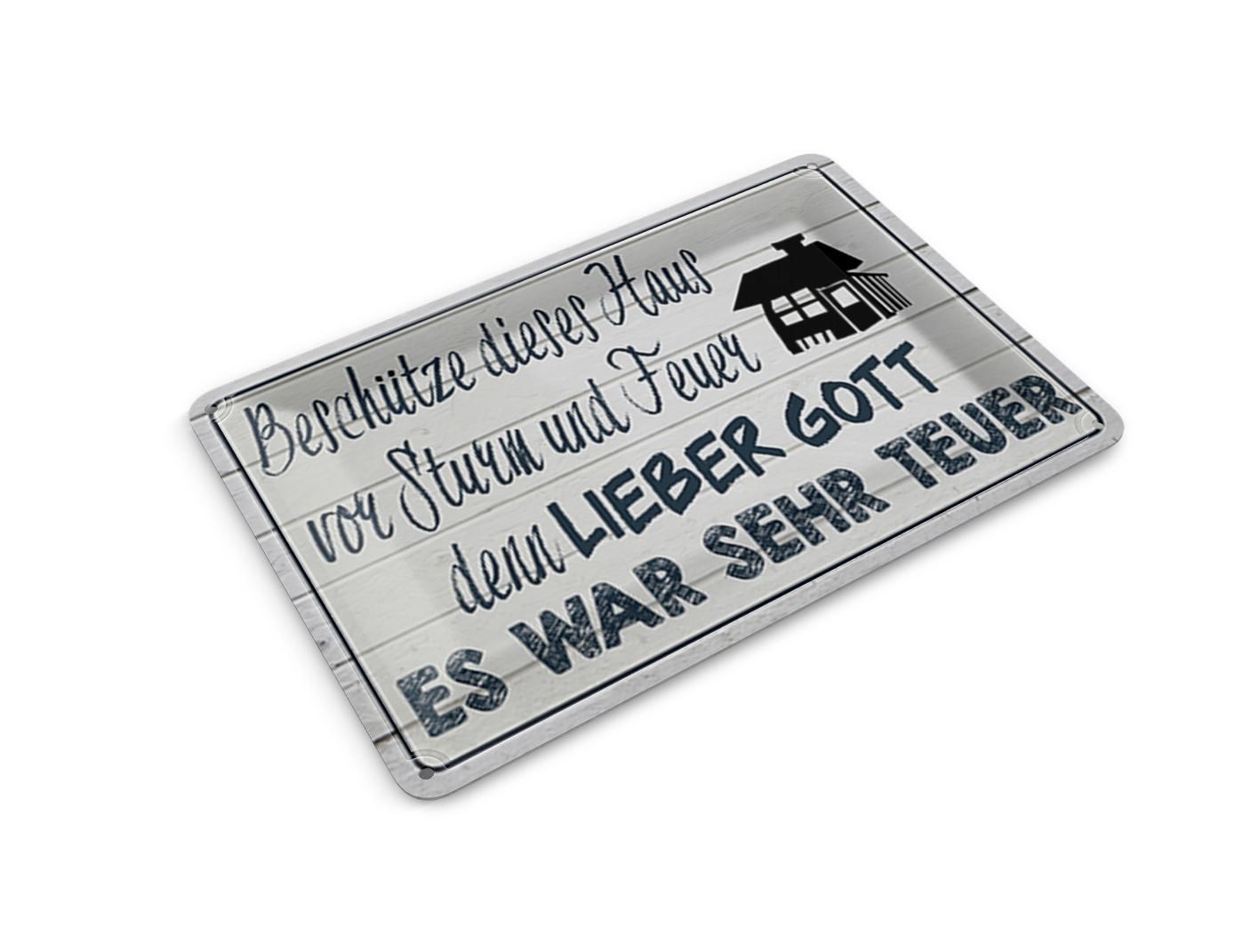Femer GmbH Postkarte Spruch 14x10 cm beschütze dieses Haus vor Sturm, unfrankiert