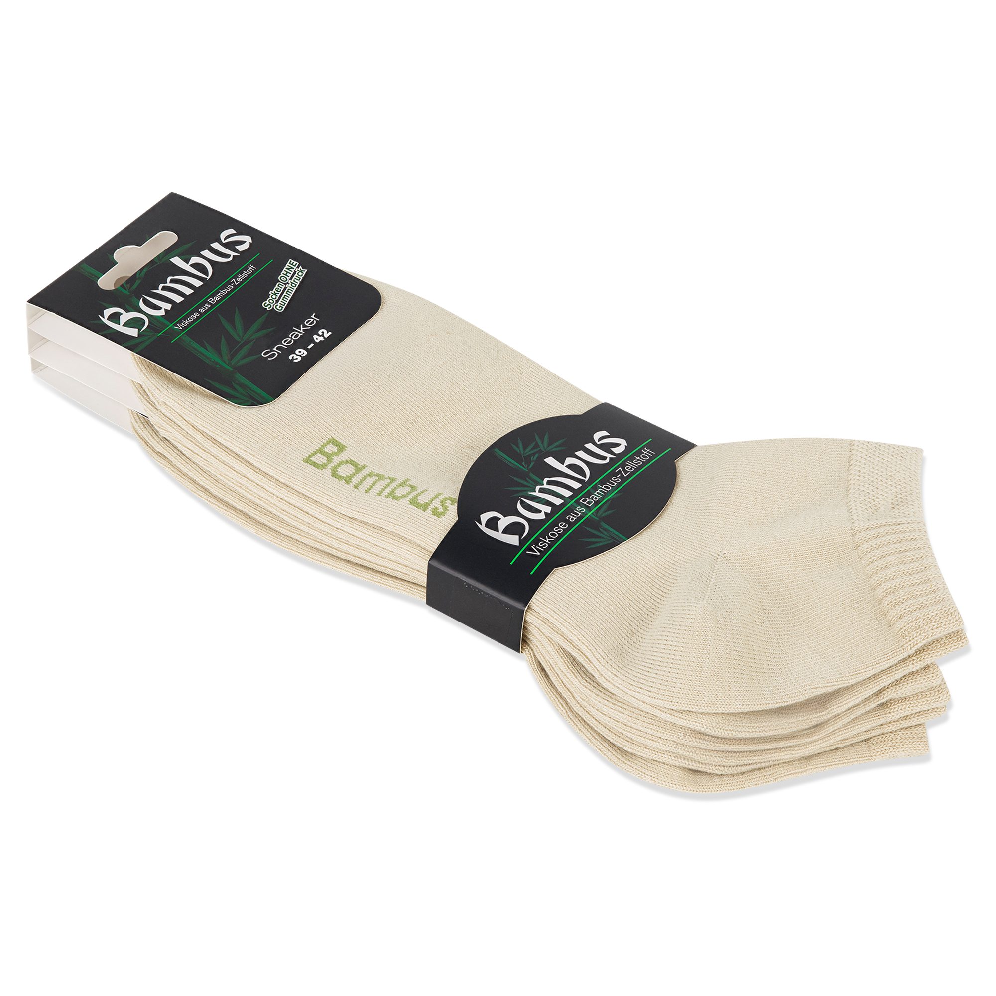 footart Sneakersocken Sneaker Socken Bambus Viskose ohne Gummibund foot-art bamboo:line (6 Paar)