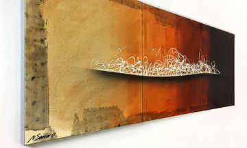 WandbilderXXL Gemälde Sun Goes Down 180 x 60 cm, Abstraktes Gemälde, handgemaltes Unikat