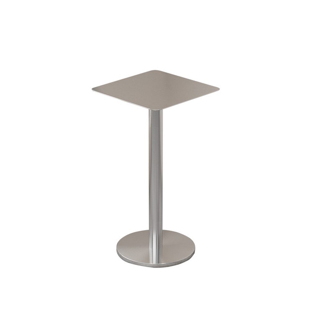 Muxing Bartisch aus Edelstahl – stabil, vielseitig für Gastro & Balkon (1-St), in quadratisch erhältlich, 40×75×40 cm, mit dünner Tischplatte