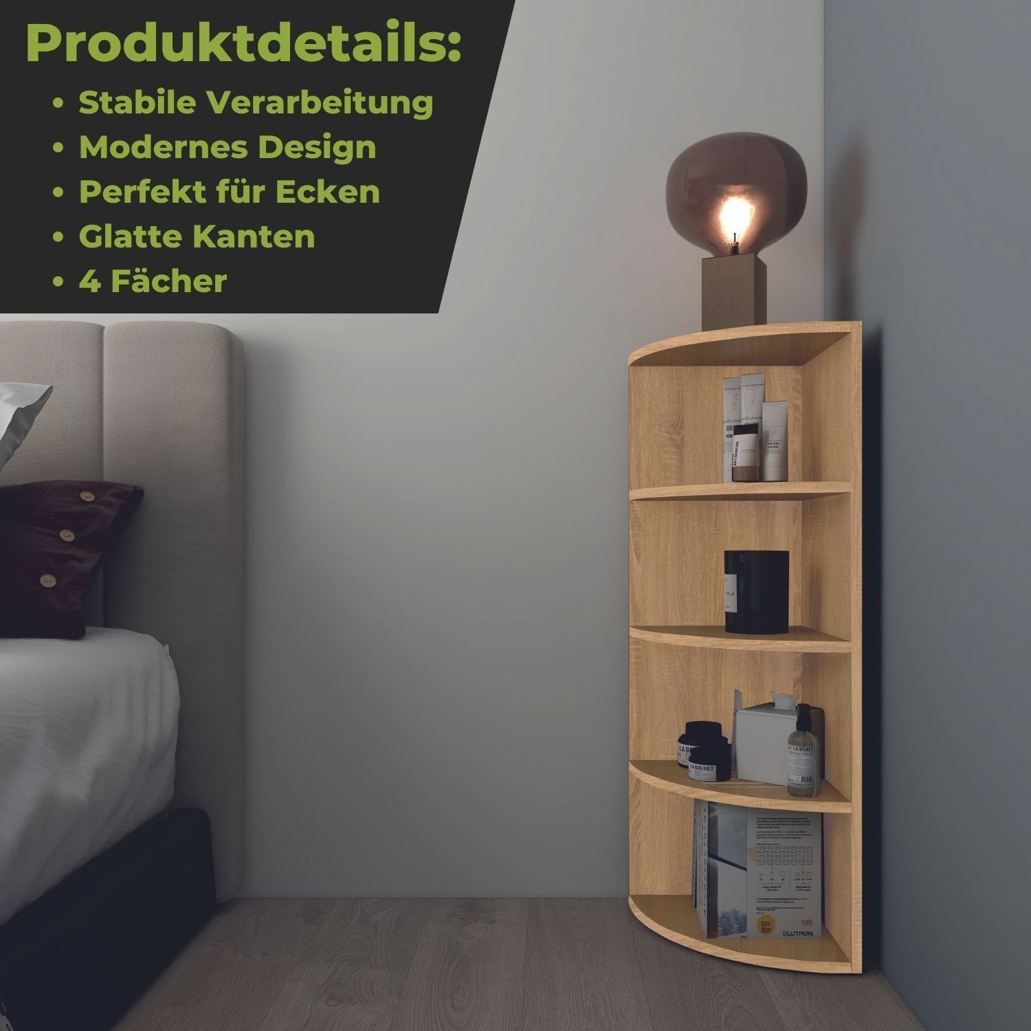 Coemo Standregal CORNER 120, Natur 4 günstig online kaufen