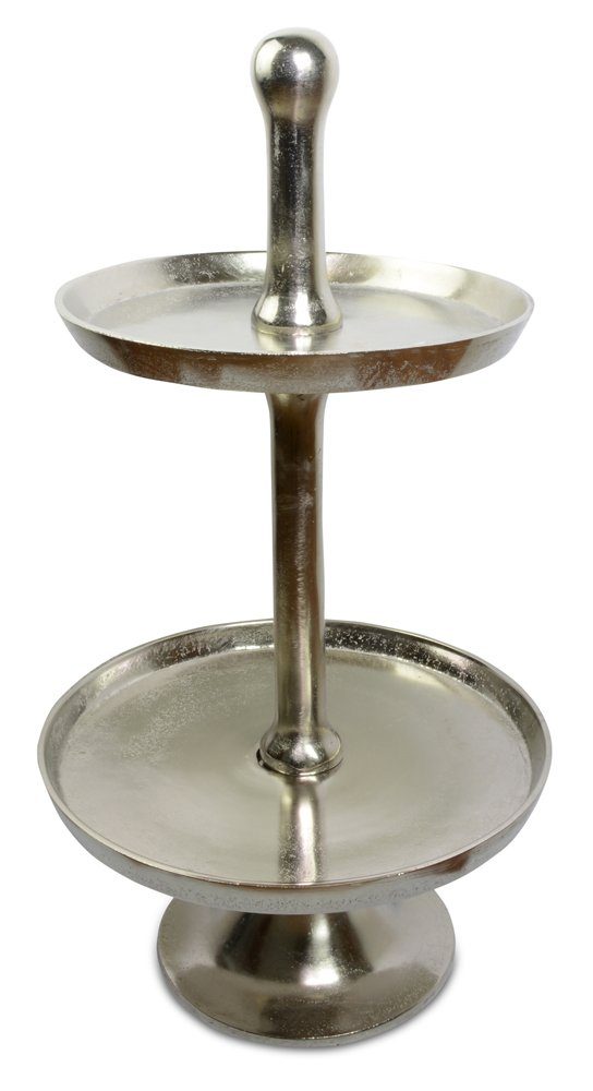 RIFFELMACHER & WEINBERGER Dekoetagere Metall Silber 70123 70124 - Mehrstöckiges Dekotablett Dekoration